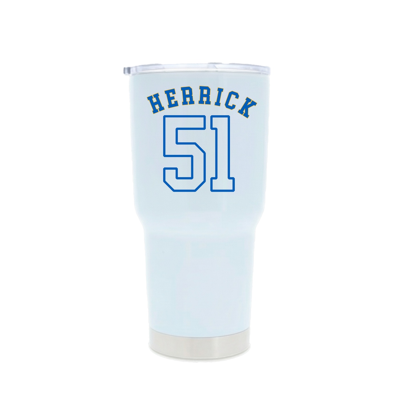 30oz Stainless Steel Tumbler — Shirsey Arch in White