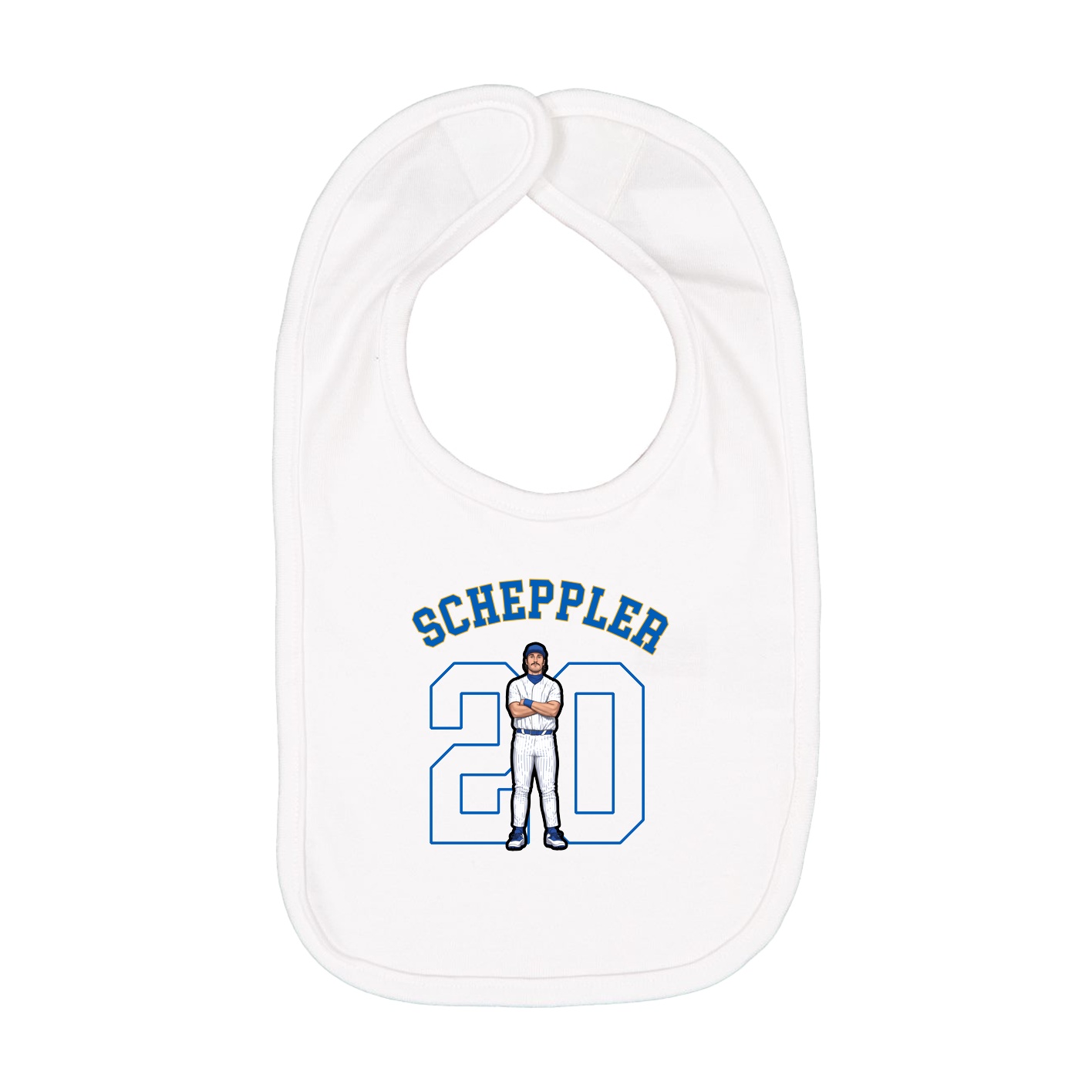Infant Bib — Shirsey Arch in White