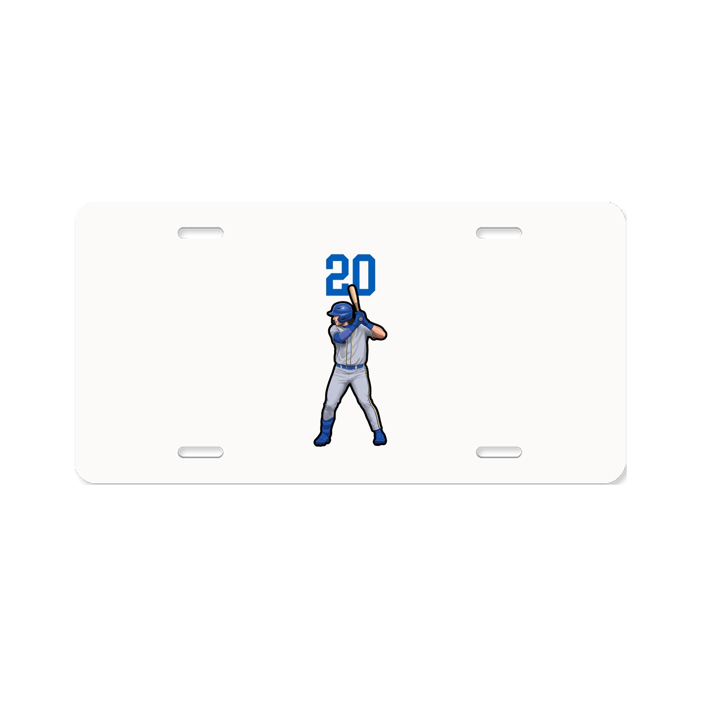 License Plate — Number Top in Classic