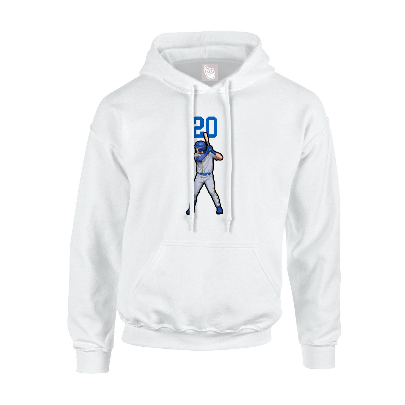 Hoodie — Number Top in White