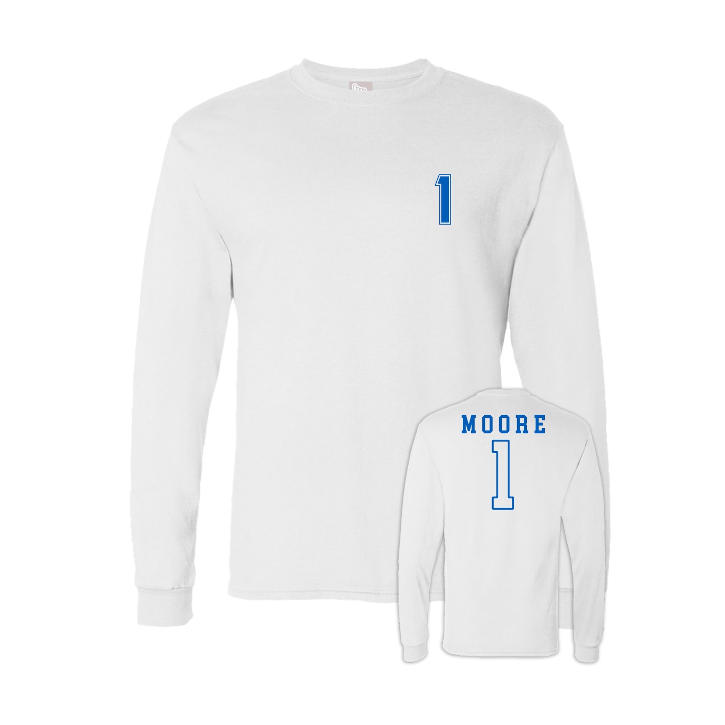 Long Sleeve Tee — Chest Back in White