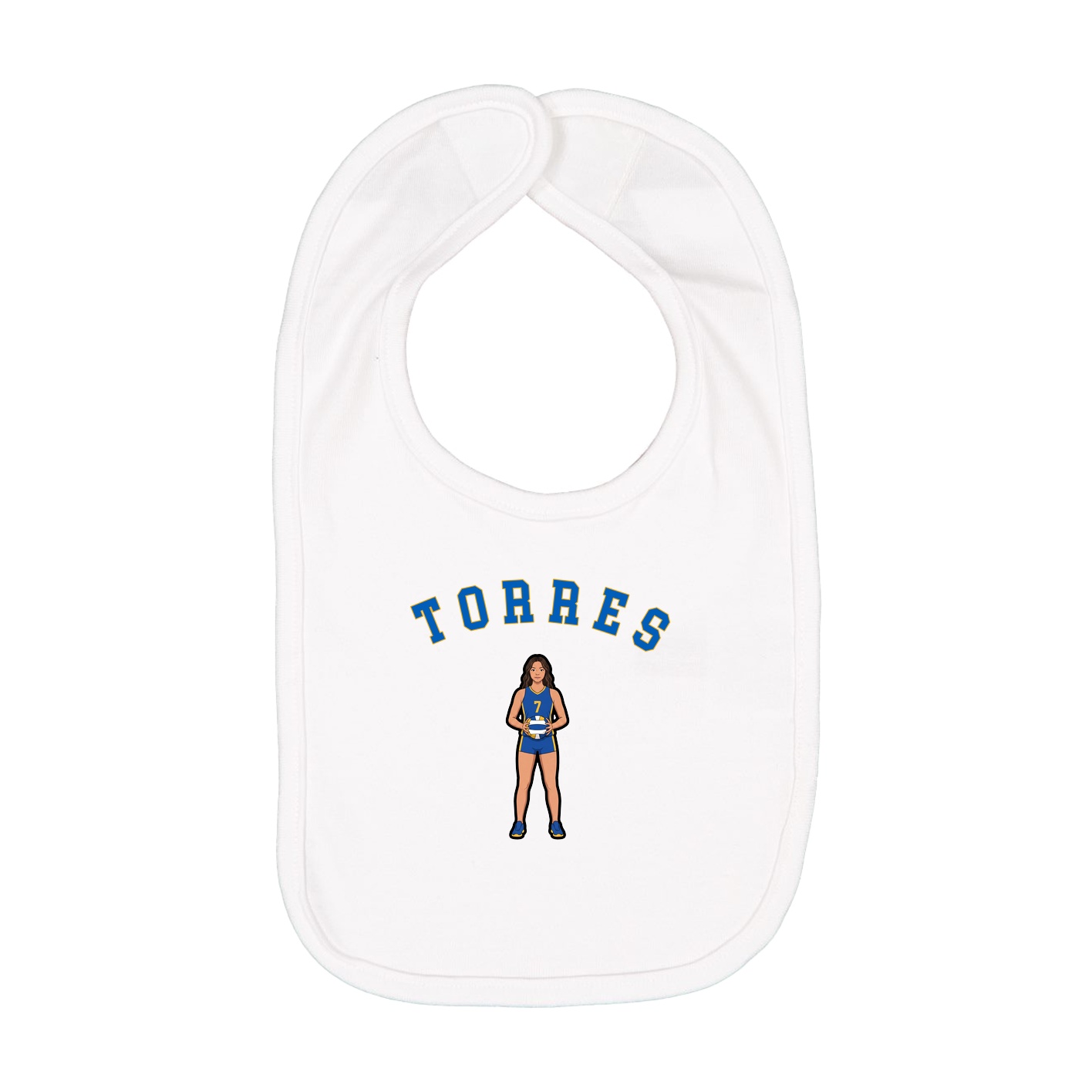Infant Bib — Shirsey Arch in White