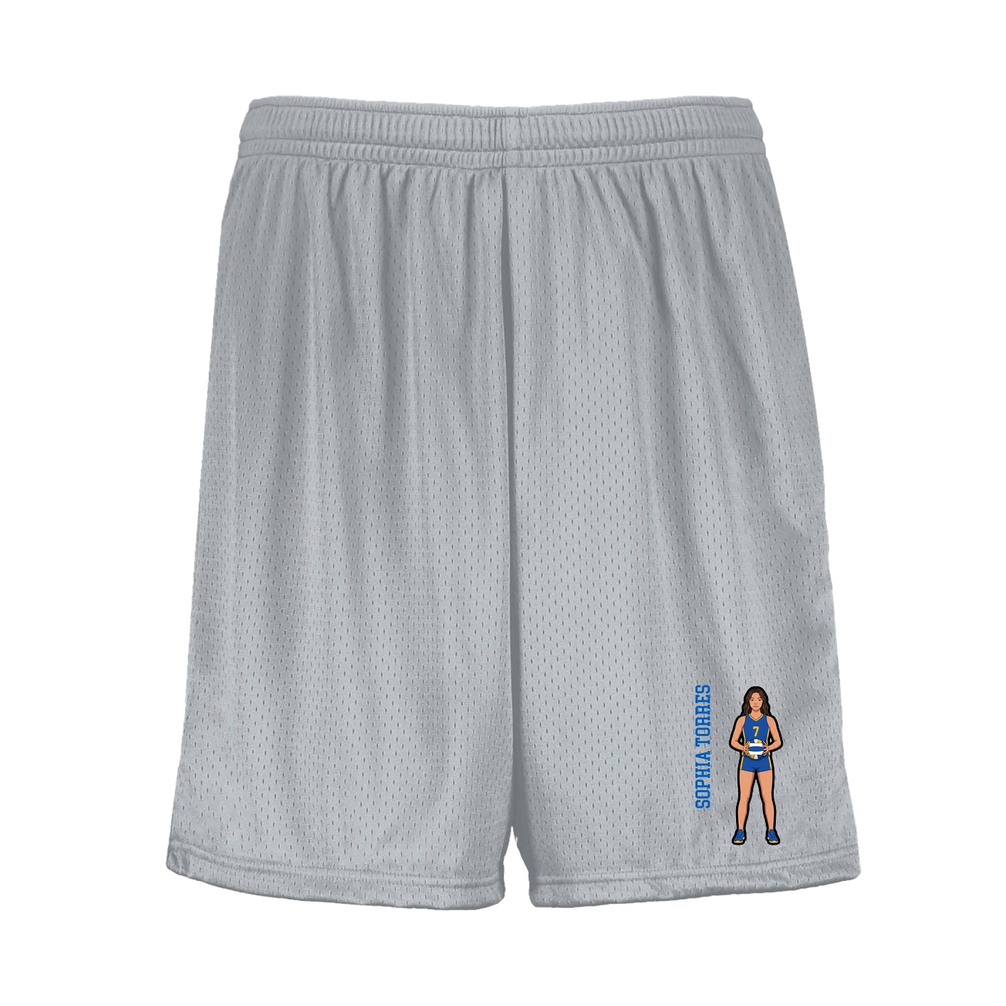 Shorts — Name Vertical in Silver