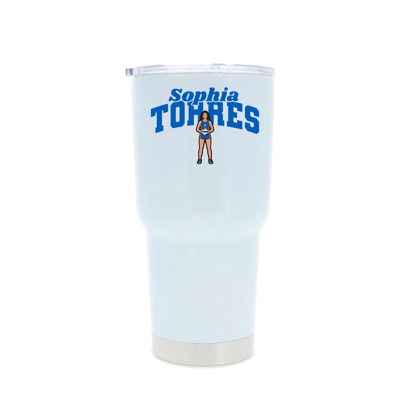 30oz Stainless Steel Tumbler — Signature Arch in White