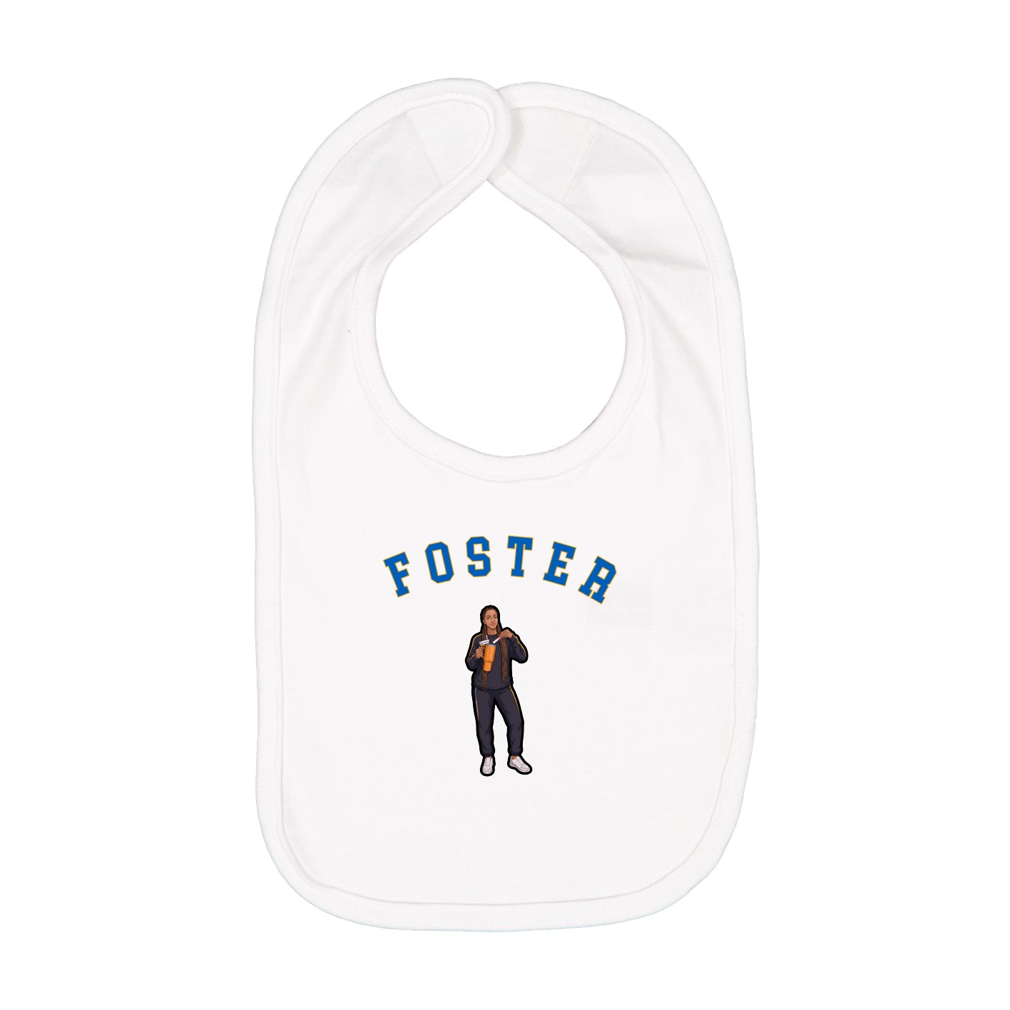 Infant Bib — Shirsey Arch in White