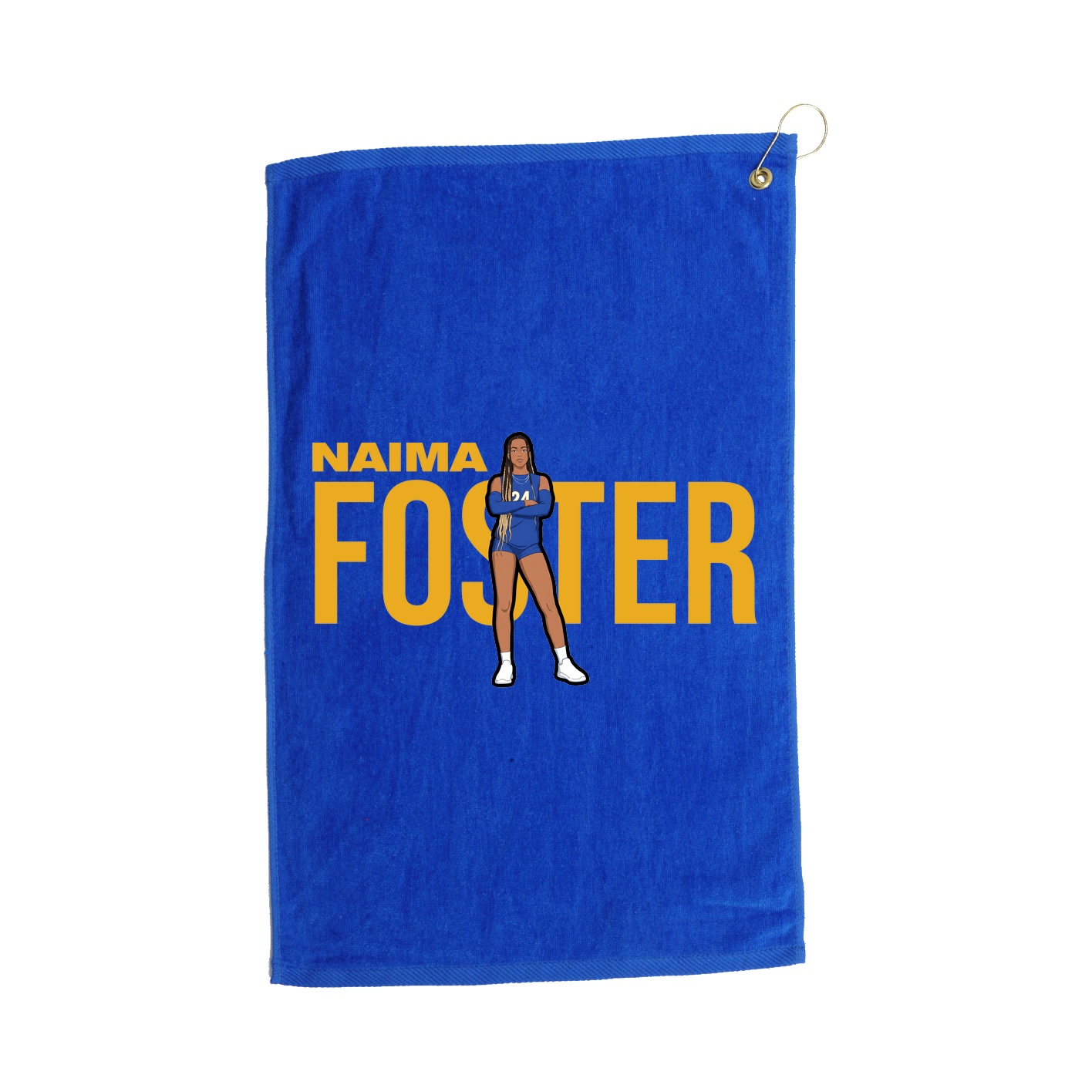 Golf Towel — Player Name in Royal