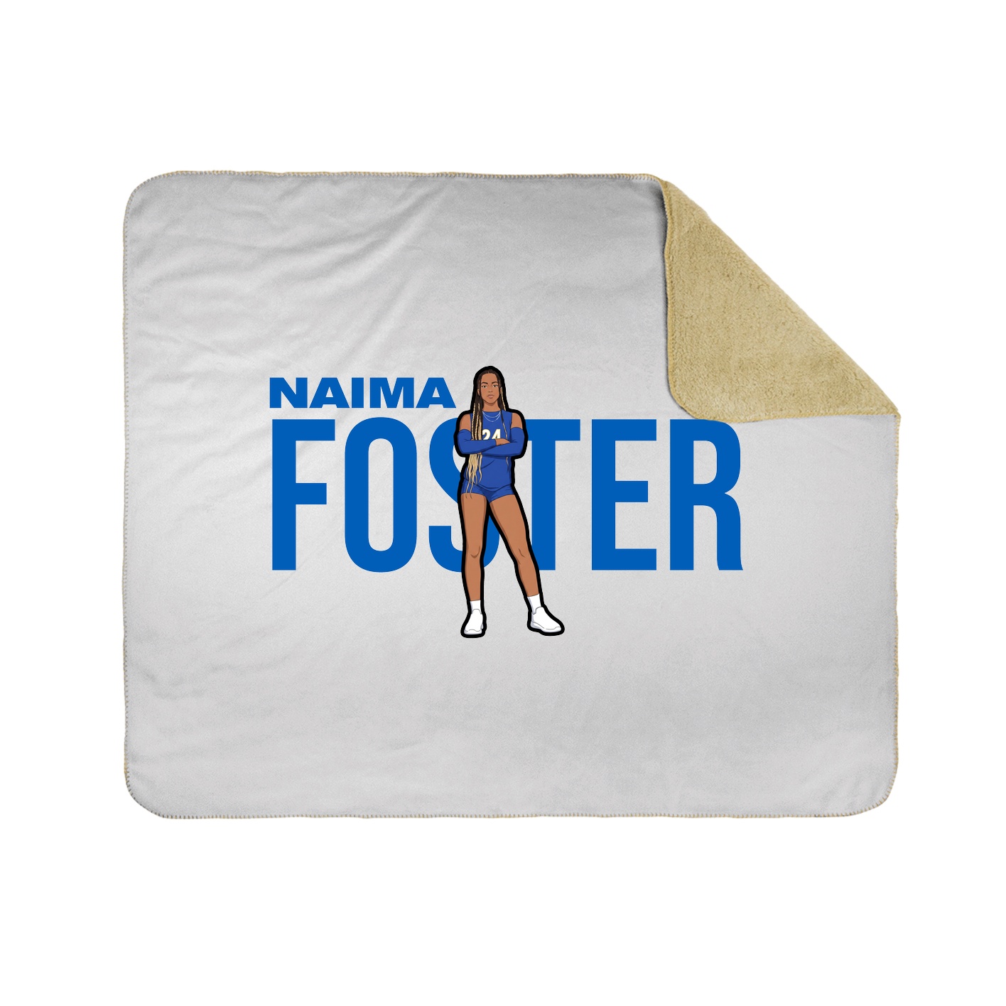 Throw Blanket — Player Name in White