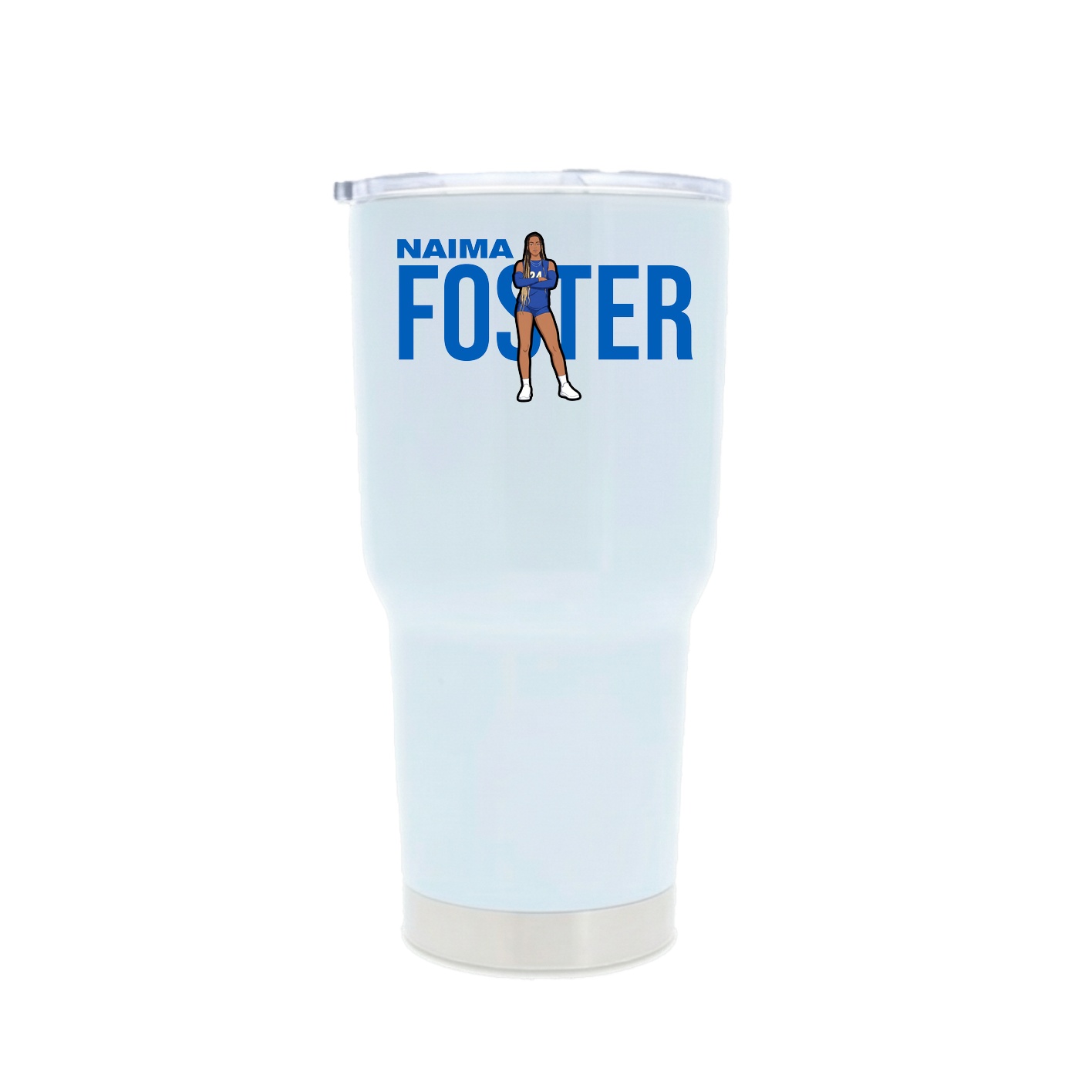 30oz Stainless Steel Tumbler — Player Name in White