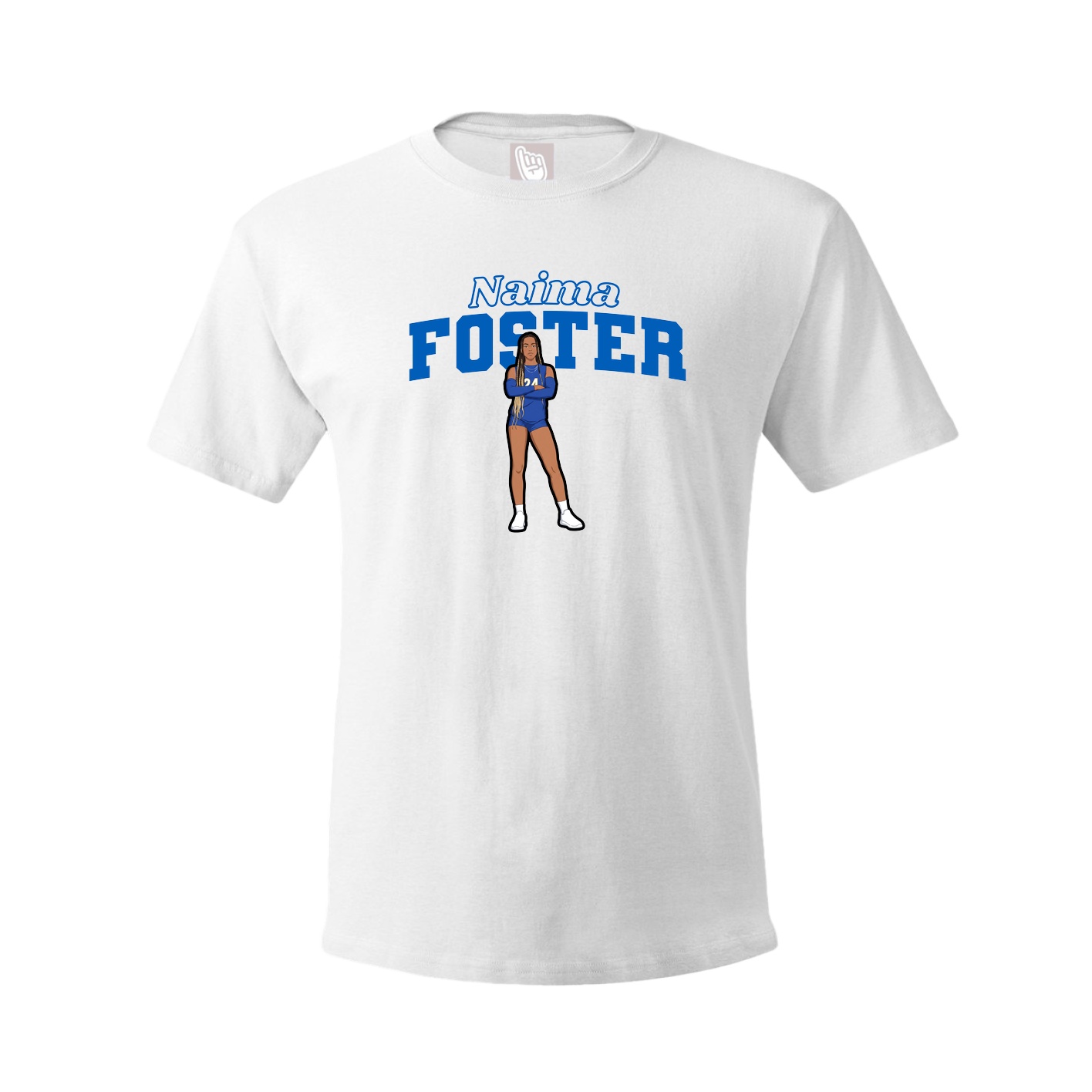 Youth Tee — Name Arch in White