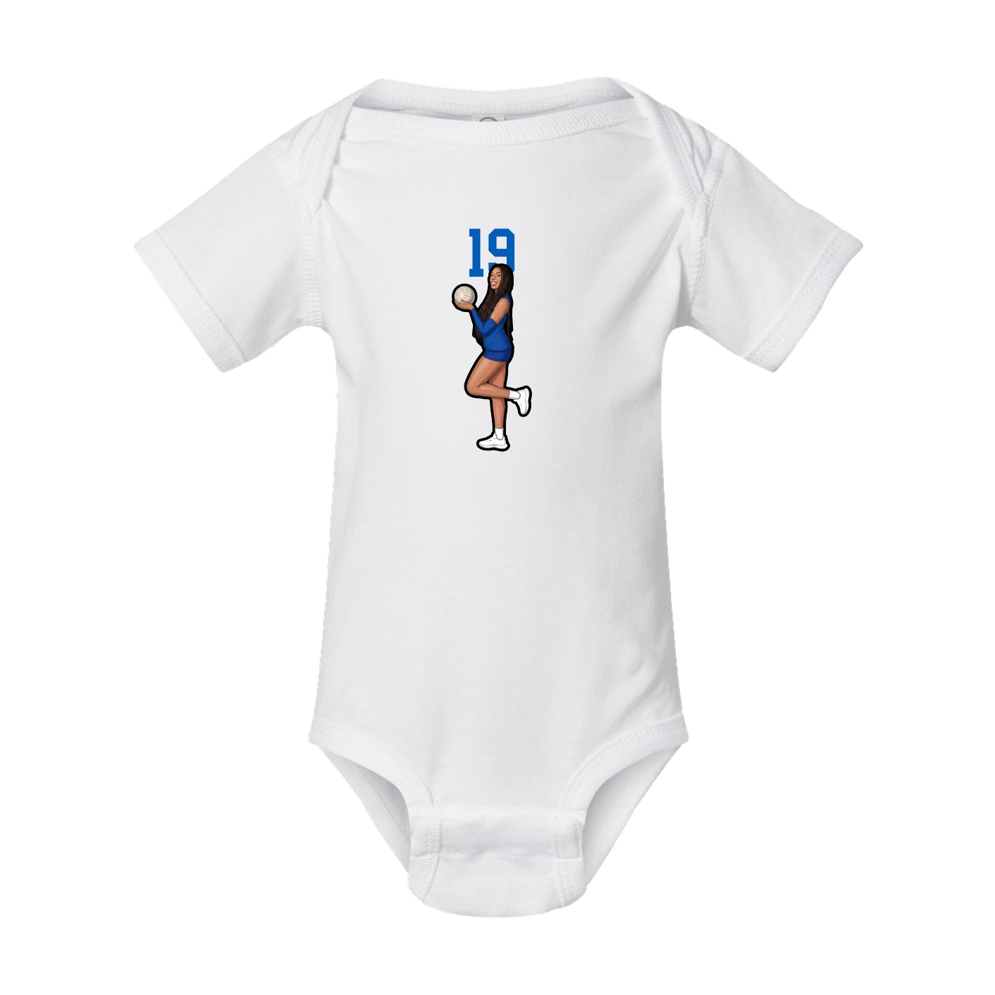 Baby Onesie — Number Top in White