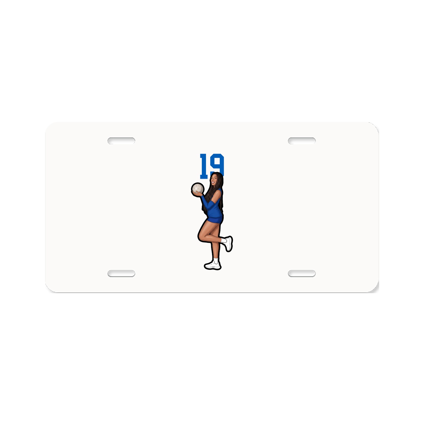 License Plate — Number Top in Classic