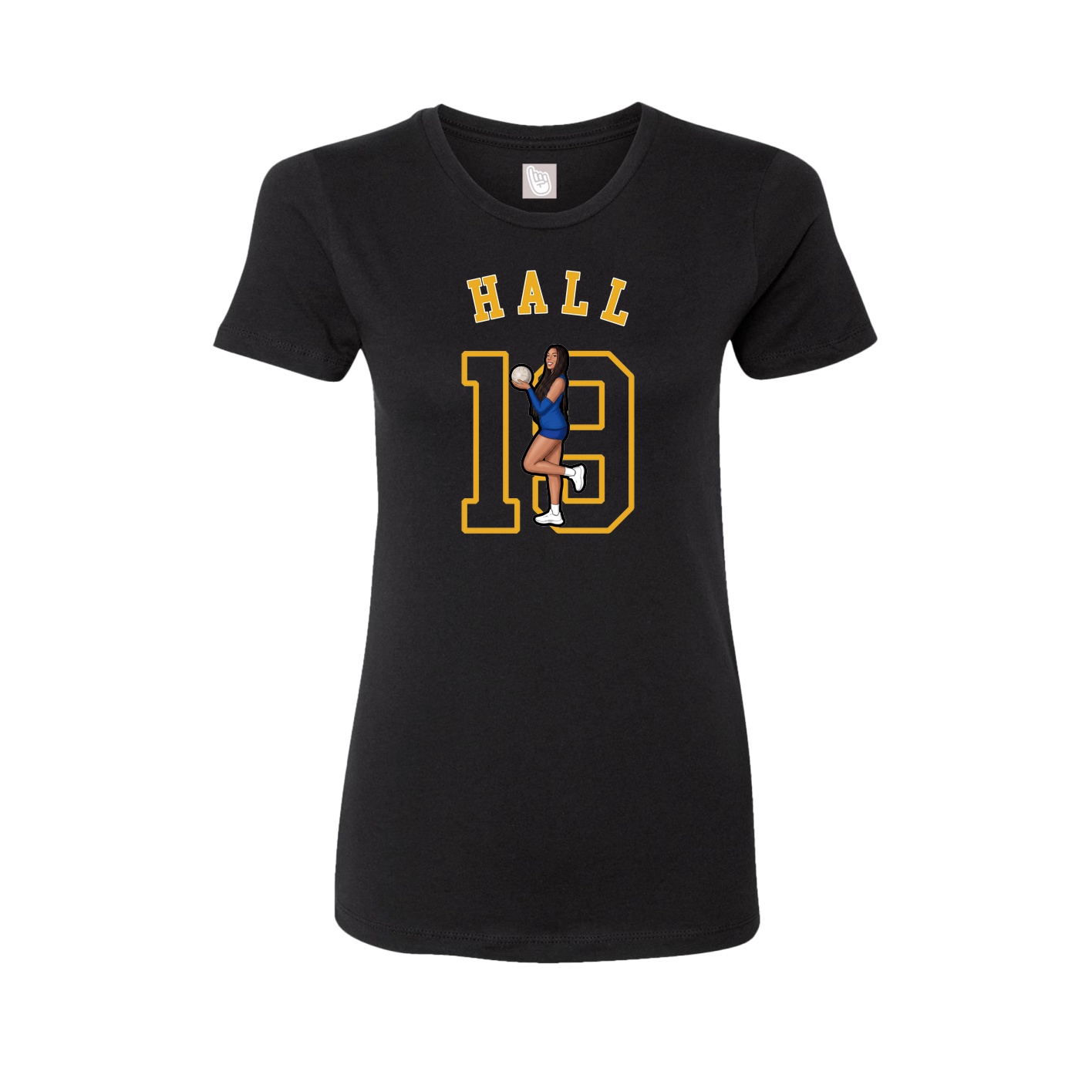 Fitted Women's Tee — Shirsey Arch in Black
