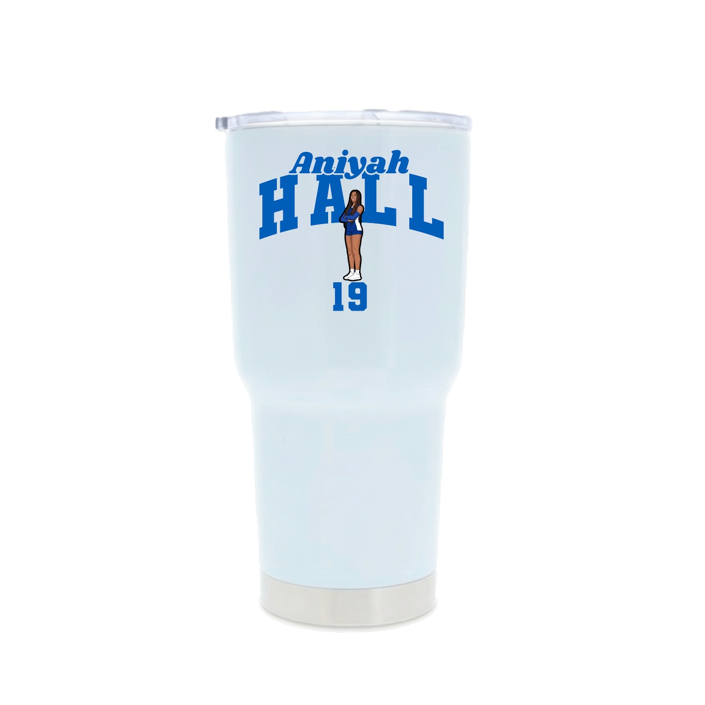 30oz Stainless Steel Tumbler — Signature Arch in White