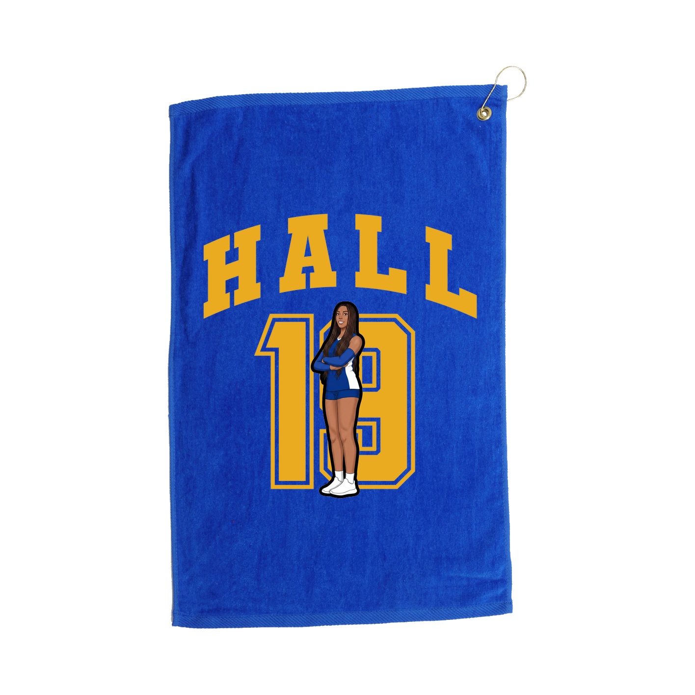 Golf Towel — Number in Royal
