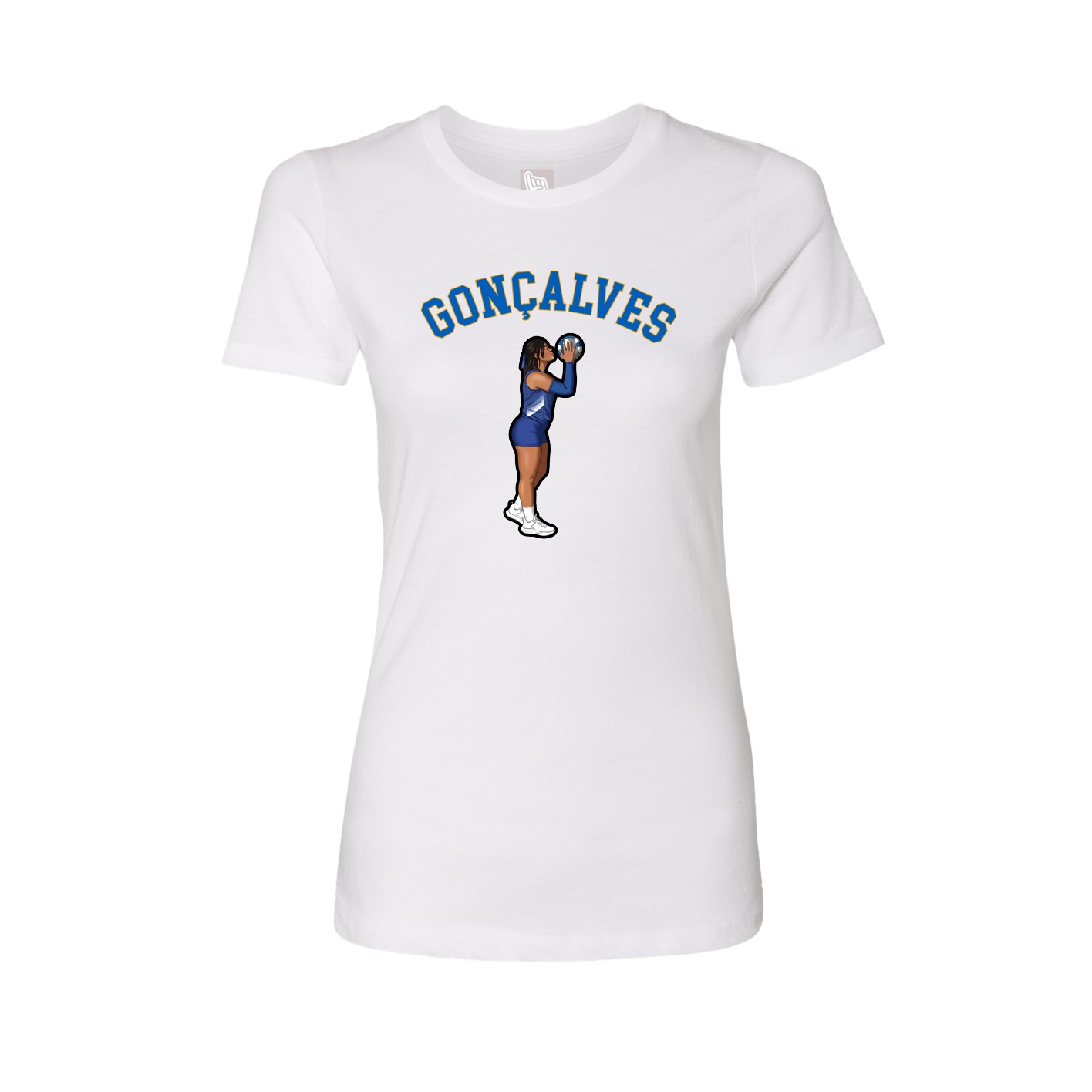 Fitted Women's Tee — Shirsey Arch in White