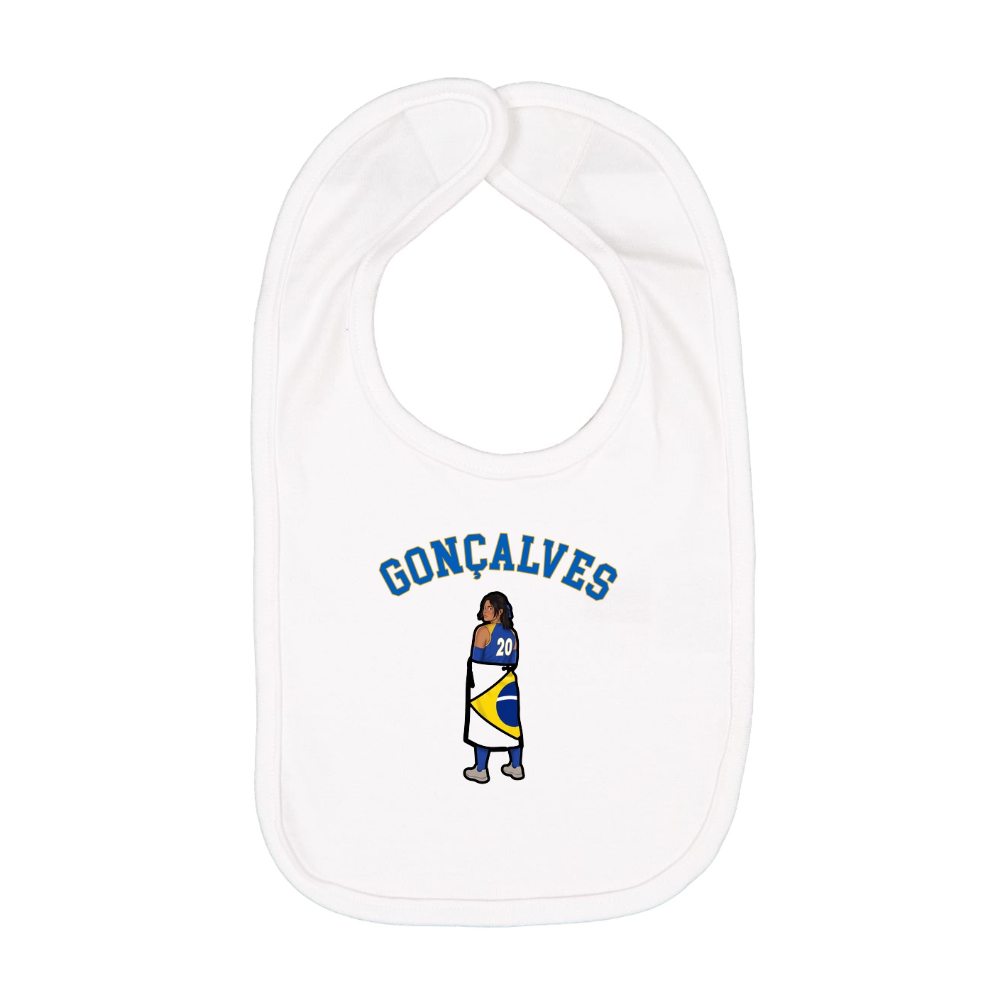 Infant Bib — Shirsey Arch in White