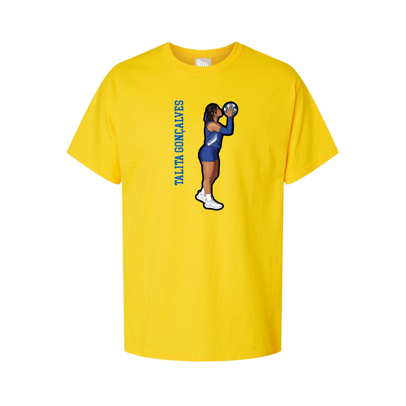 Youth Tee — Name Vertical in Gold