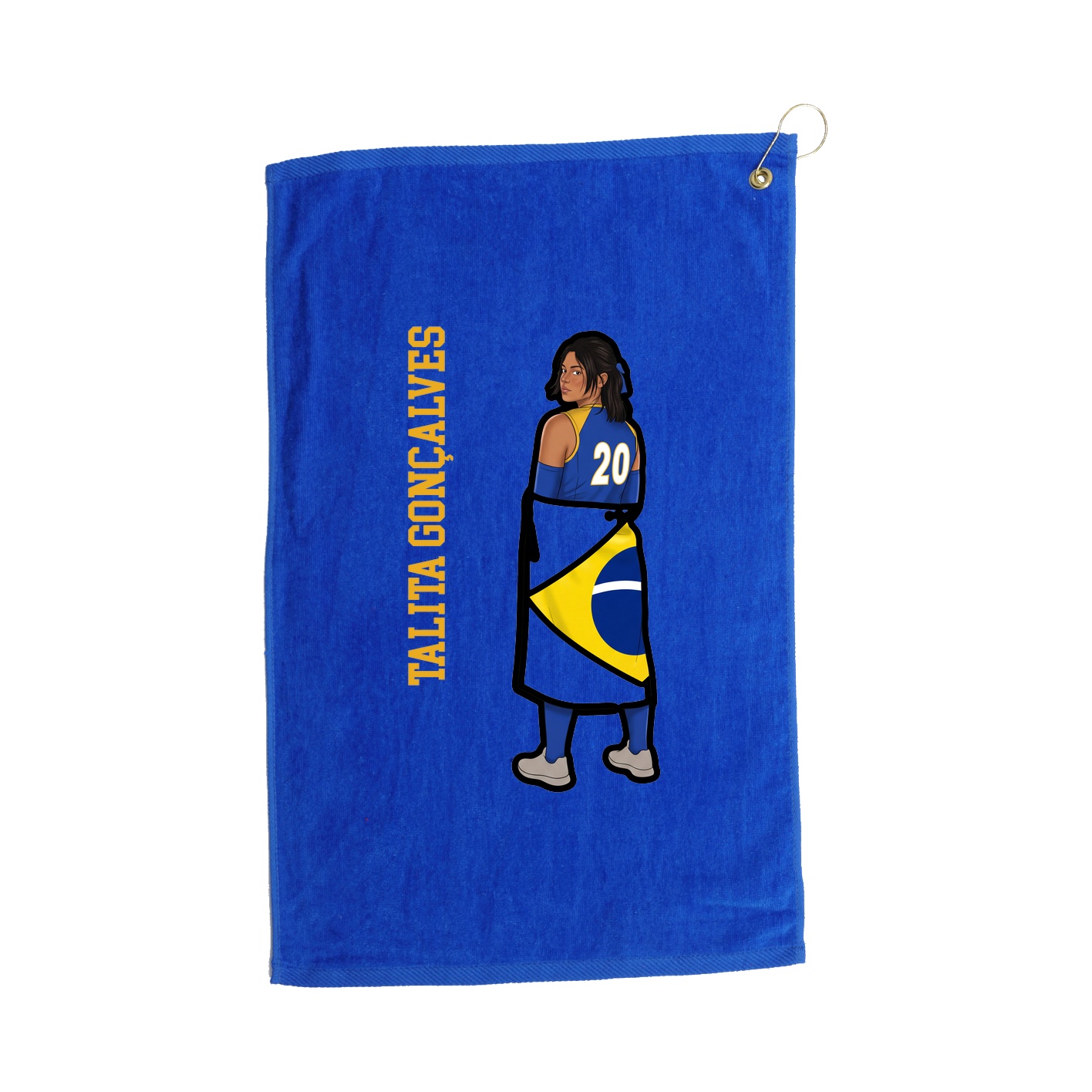 Golf Towel — Name Vertical in Royal