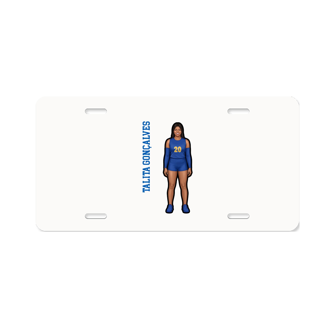 License Plate — Name Vertical in Classic