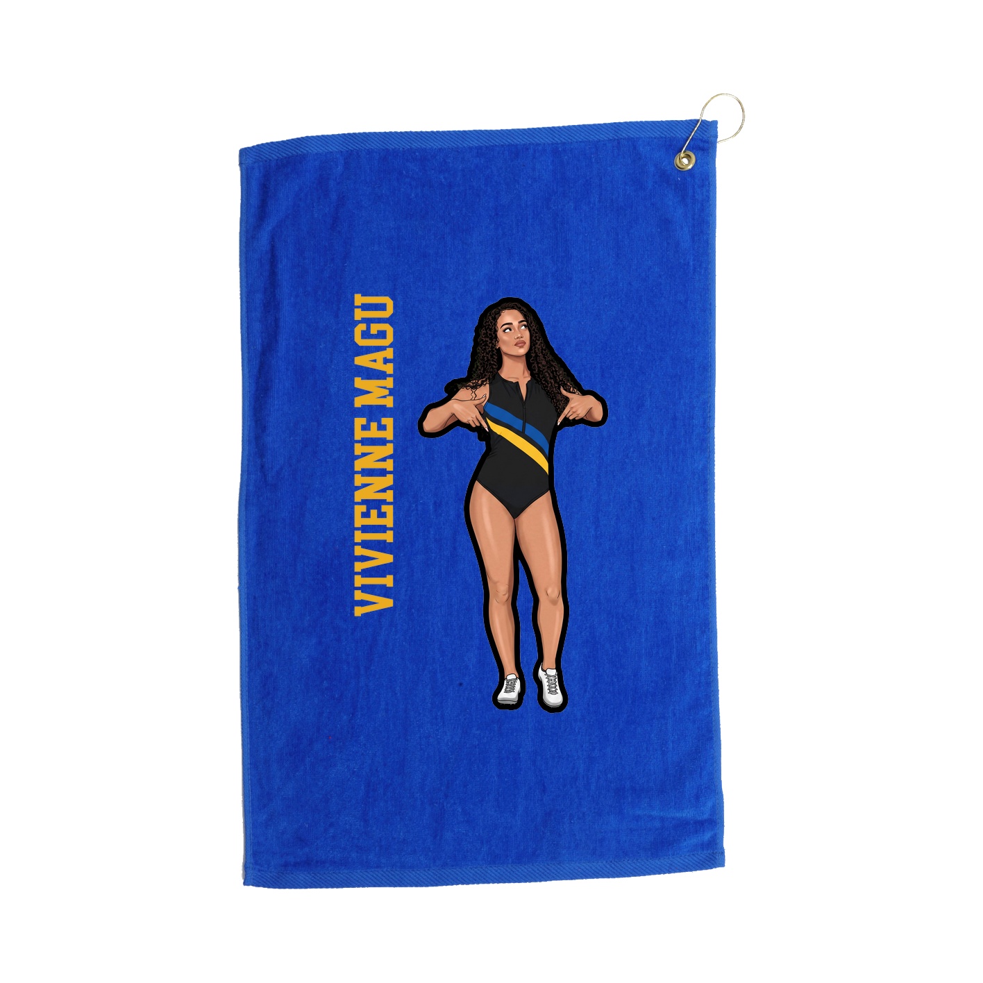 Golf Towel — Name Vertical in Royal