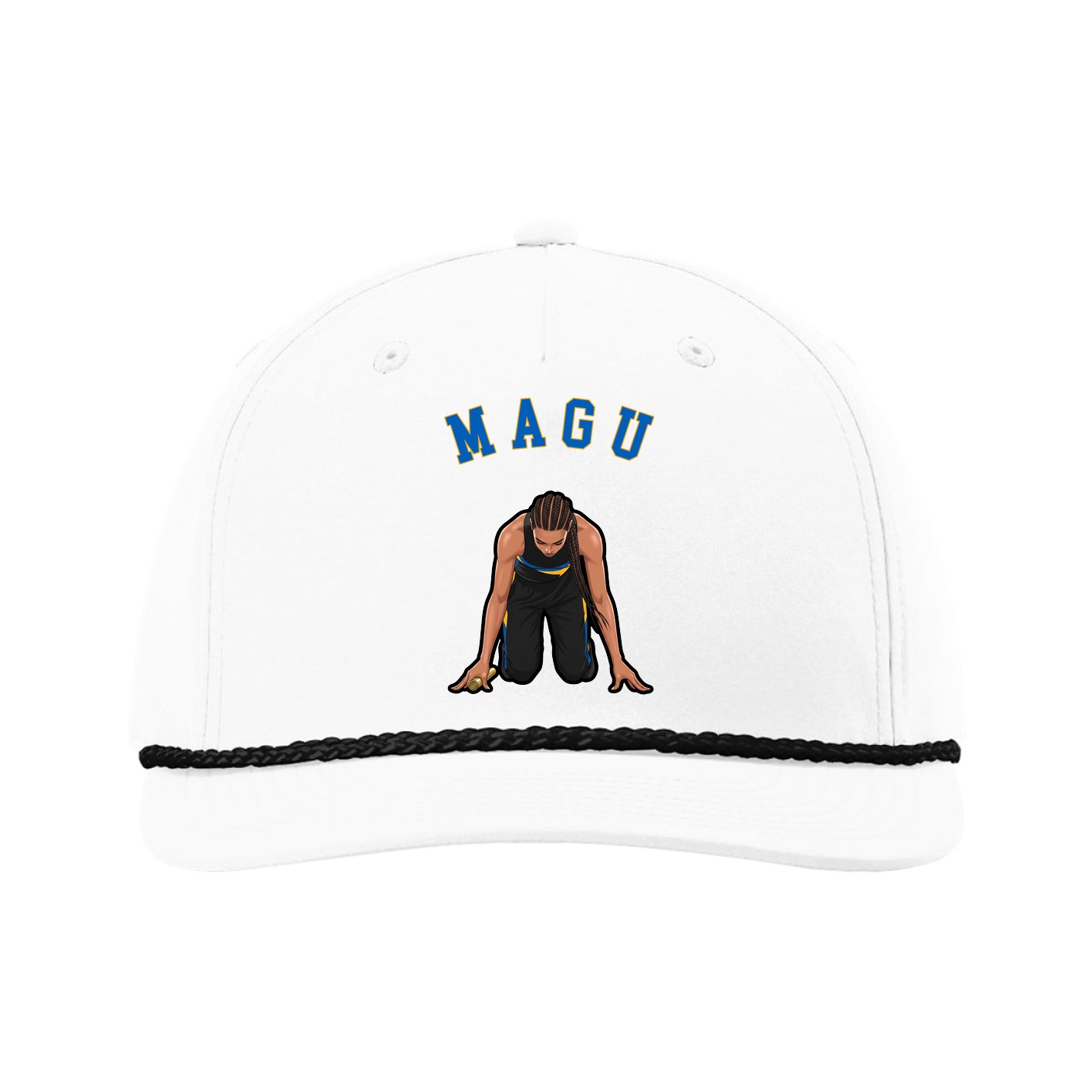 Five-Panel Classic Rope Cap — Shirsey Arch in White