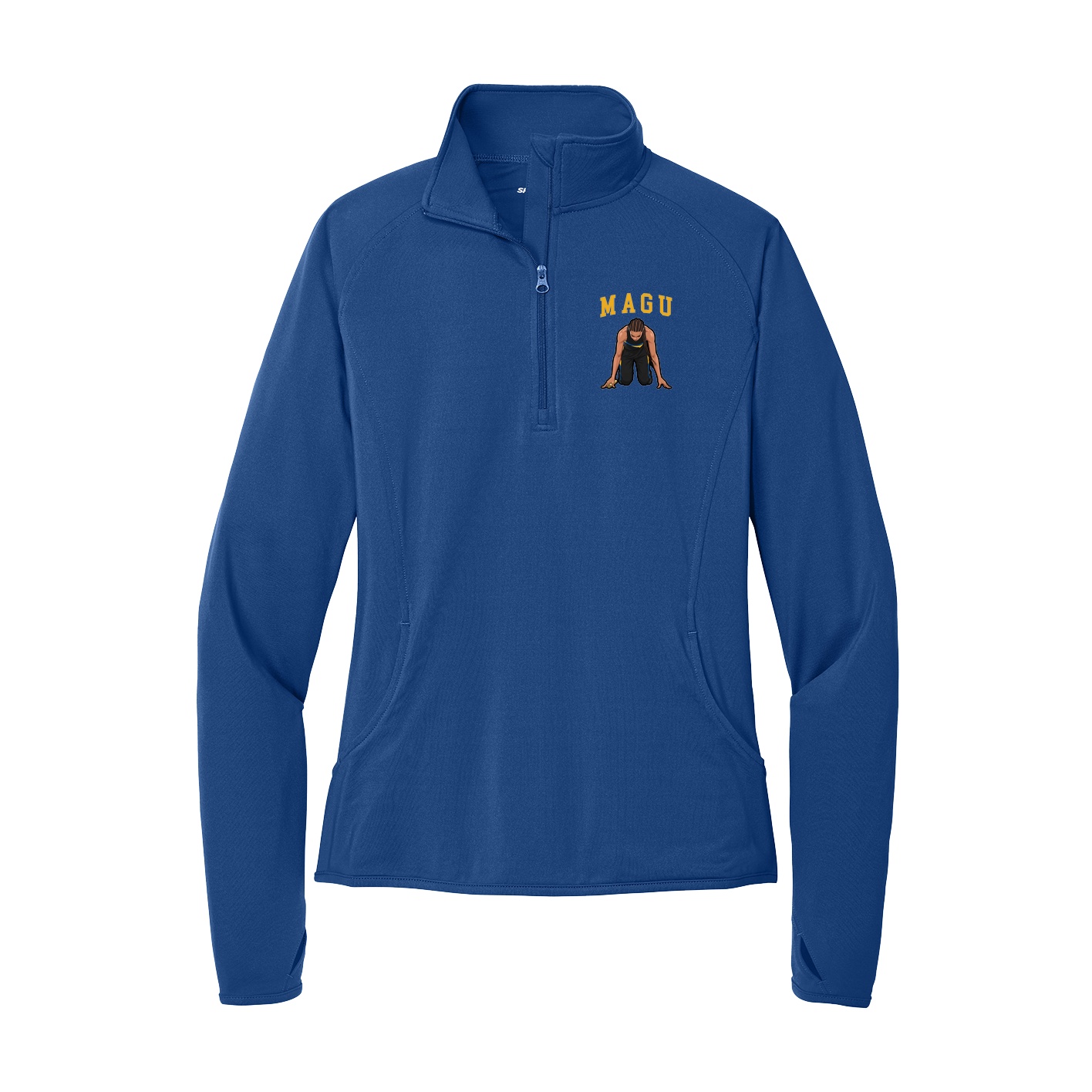 Women's Q-Zip Pullover — Shirsey in Royal