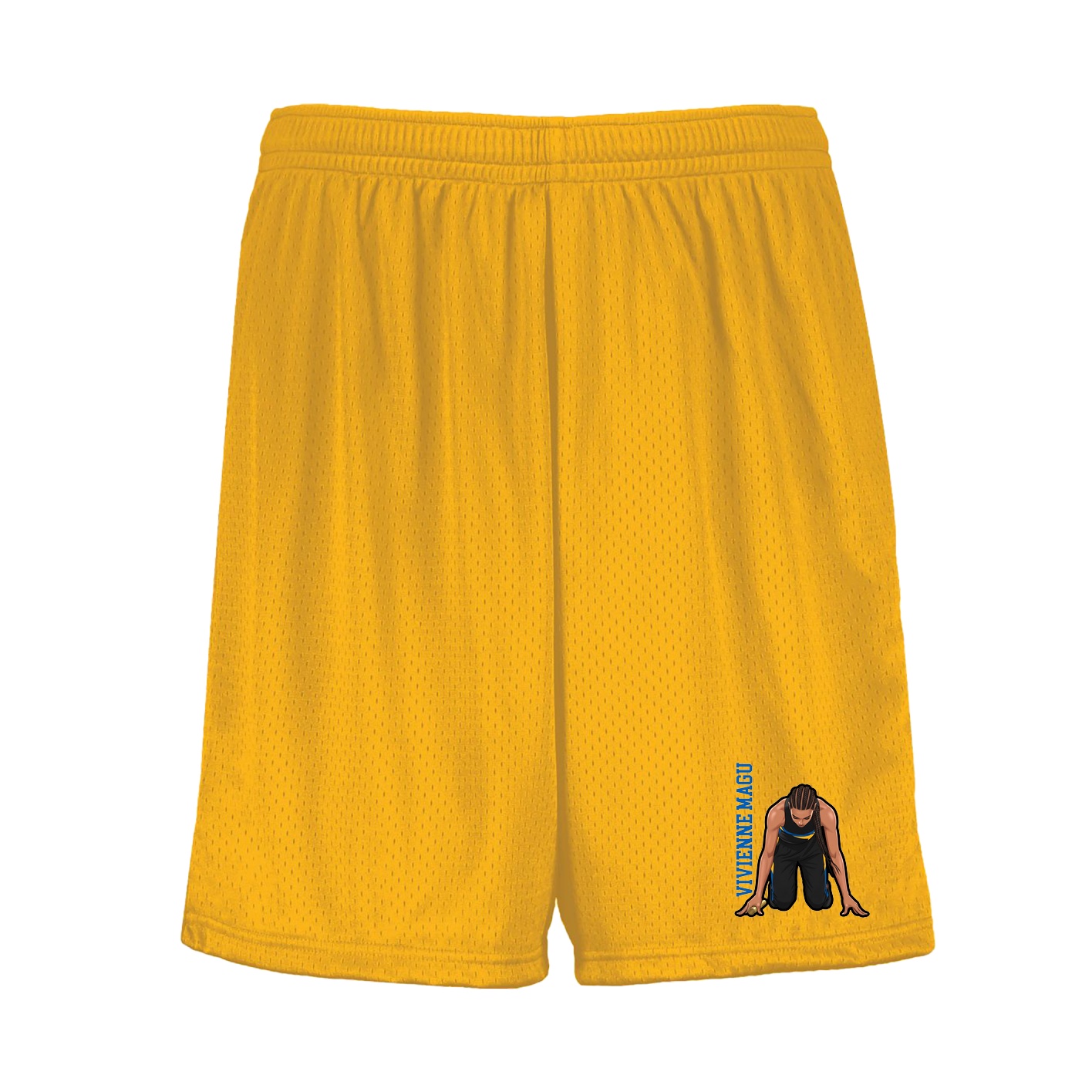 Shorts — Name Vertical in Gold