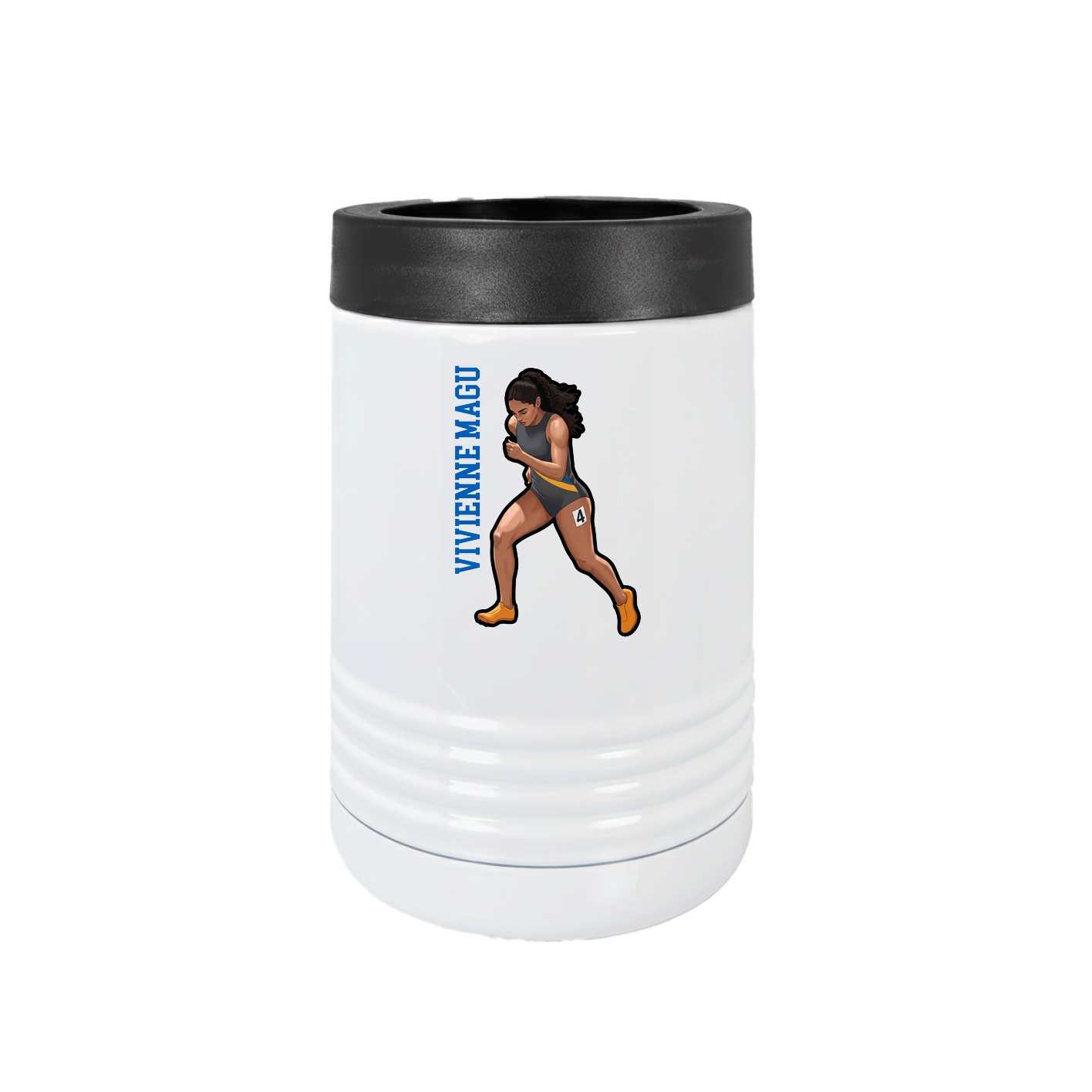 Beverage Holder — Name Vertical in White