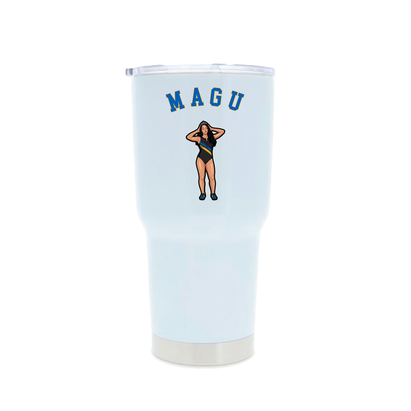30oz Stainless Steel Tumbler — Shirsey Arch in White