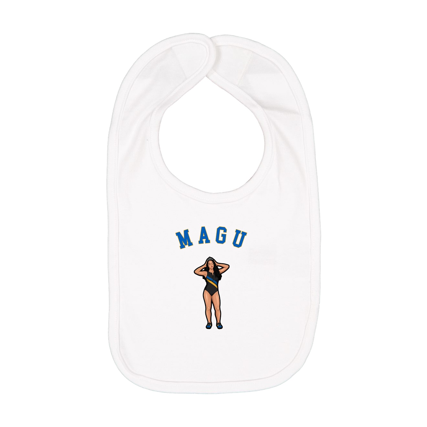 Infant Bib — Shirsey Arch in White