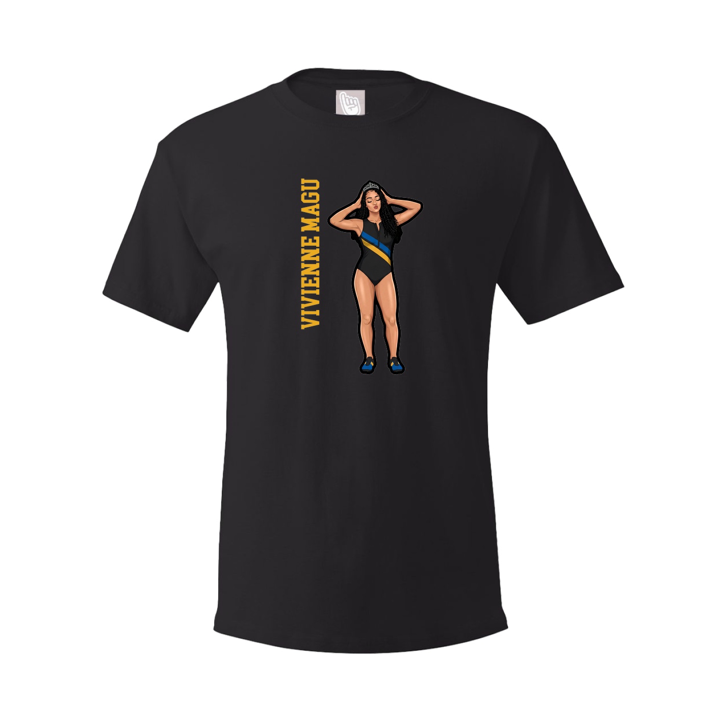 Tee — Name Vertical in Black