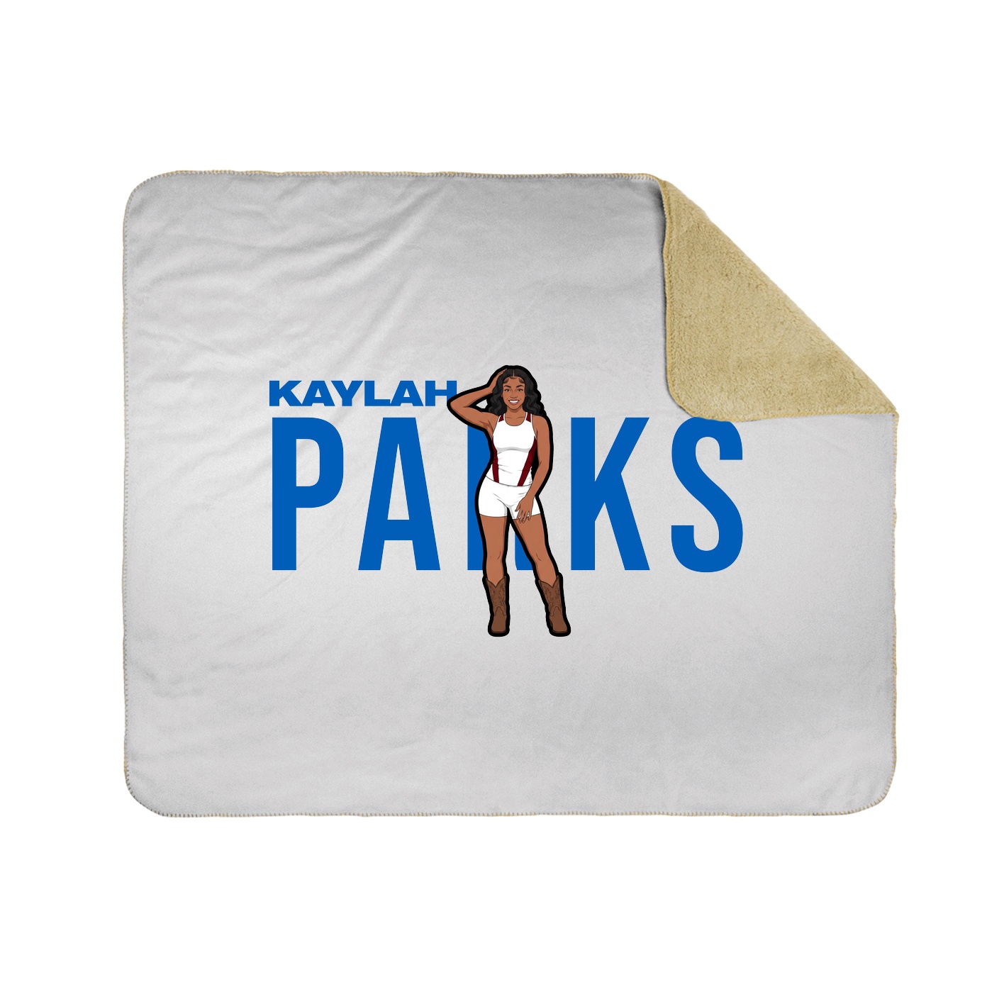 Throw Blanket — Player Name in White