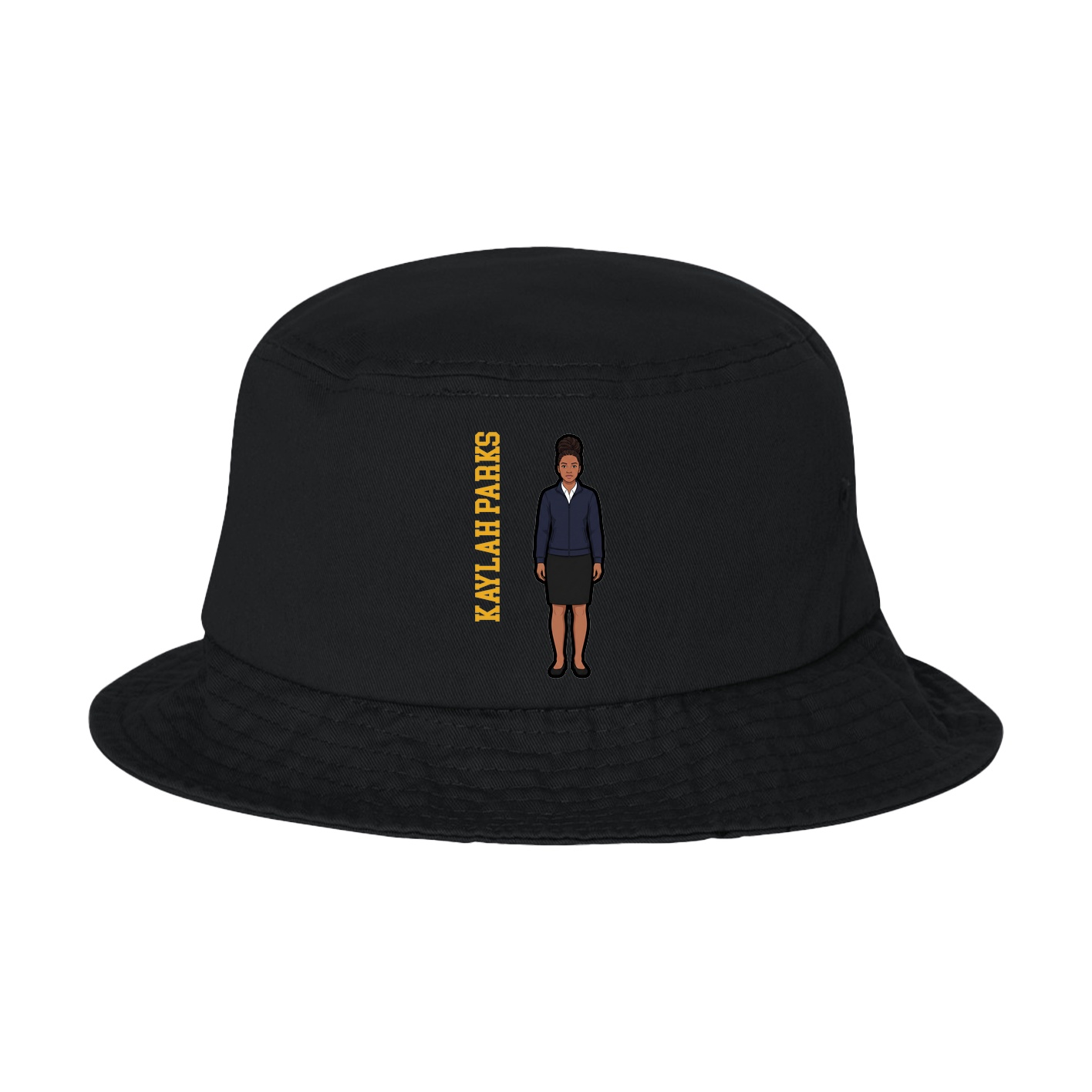 Bucket Cap — Name Vertical in Black