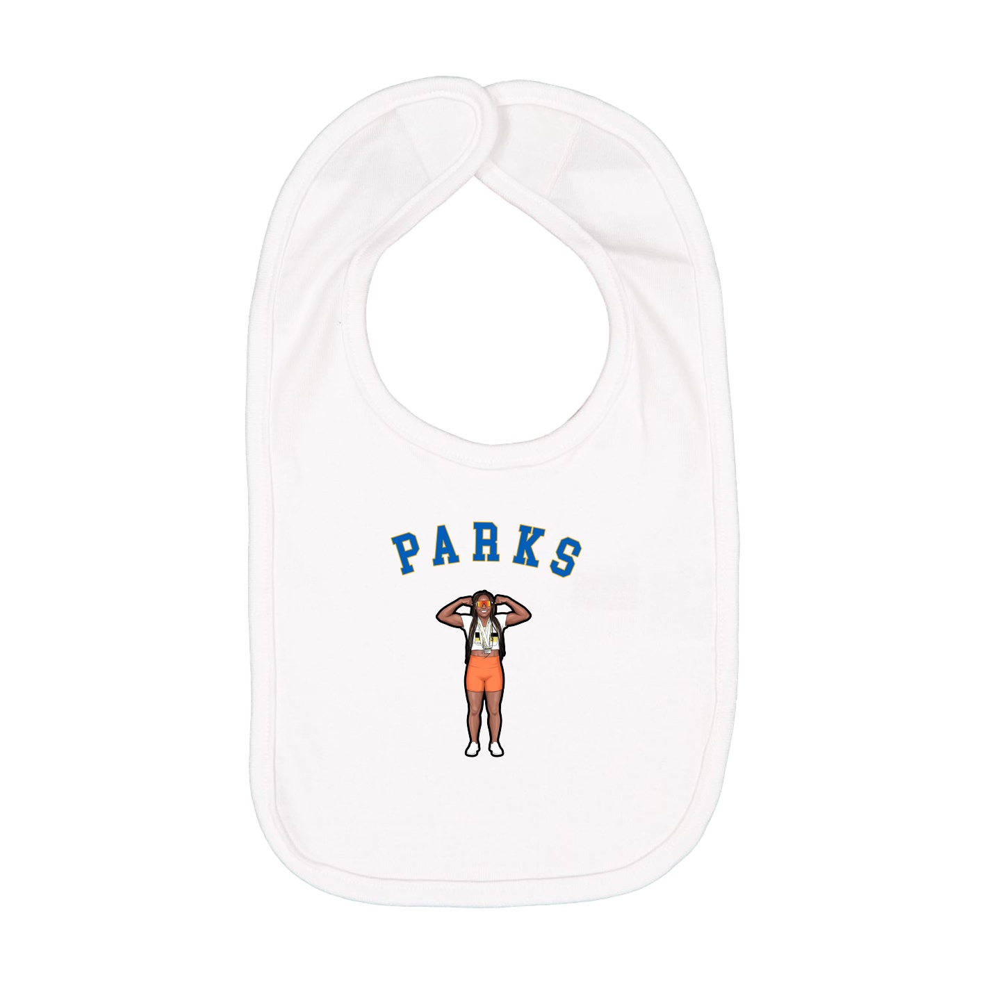 Infant Bib — Shirsey Arch in White
