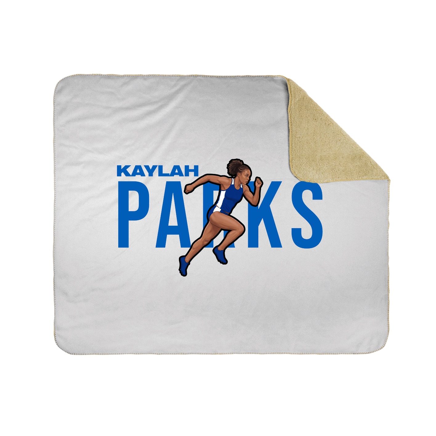 Throw Blanket — Player Name in White