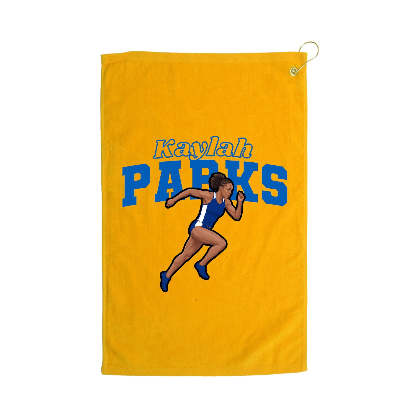 Golf Towel — Name Arch in Gold
