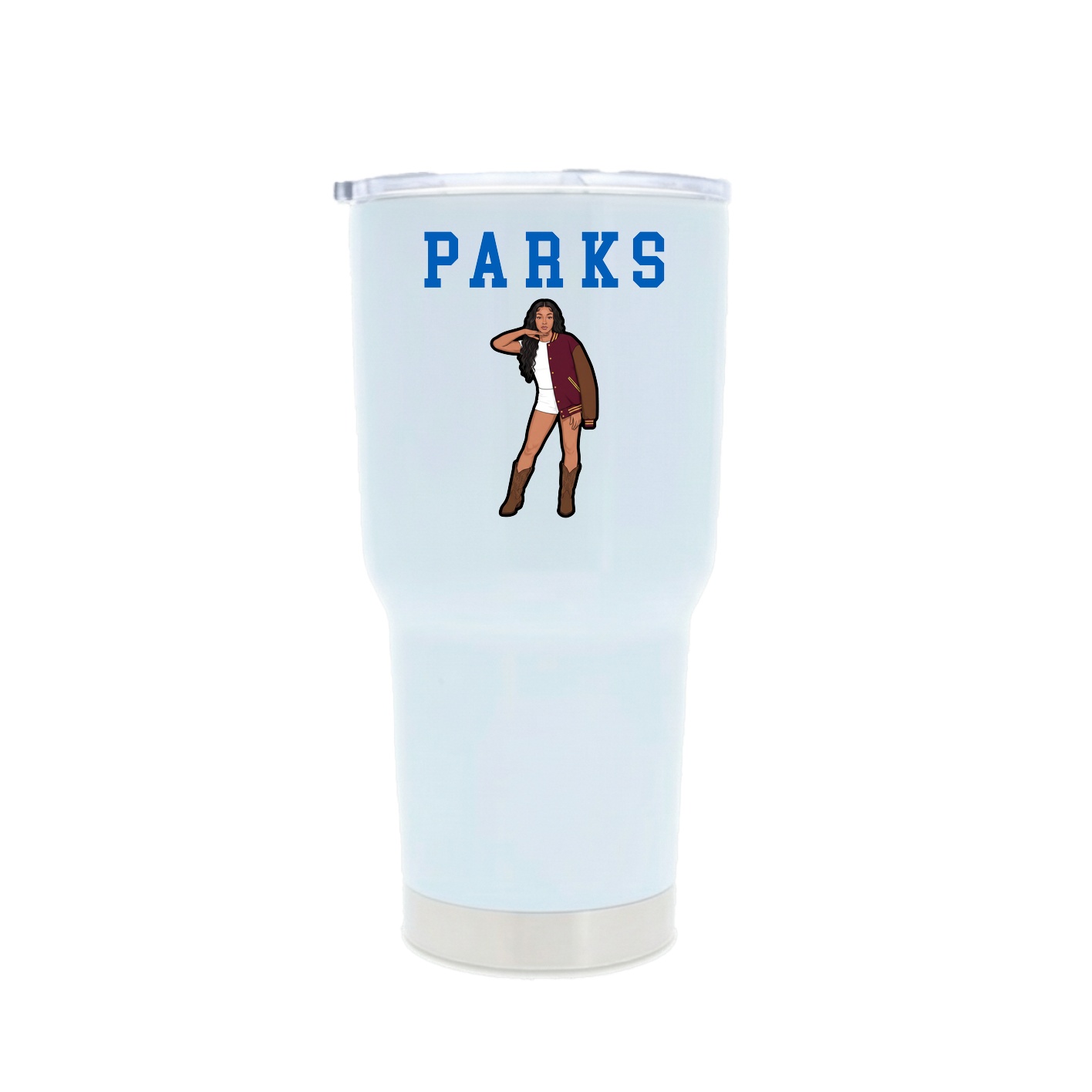 30oz Stainless Steel Tumbler — Shirsey in White