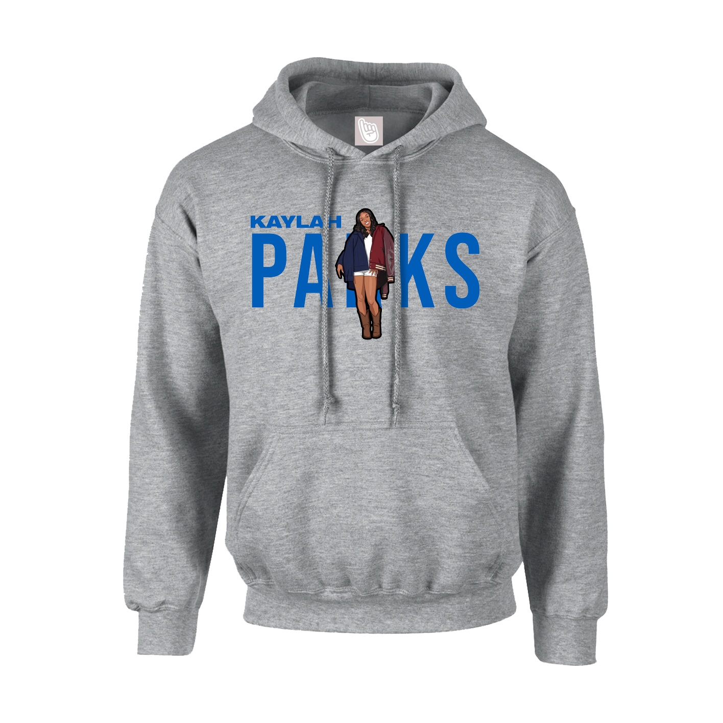 Youth Hoodie — Player Name in Grey