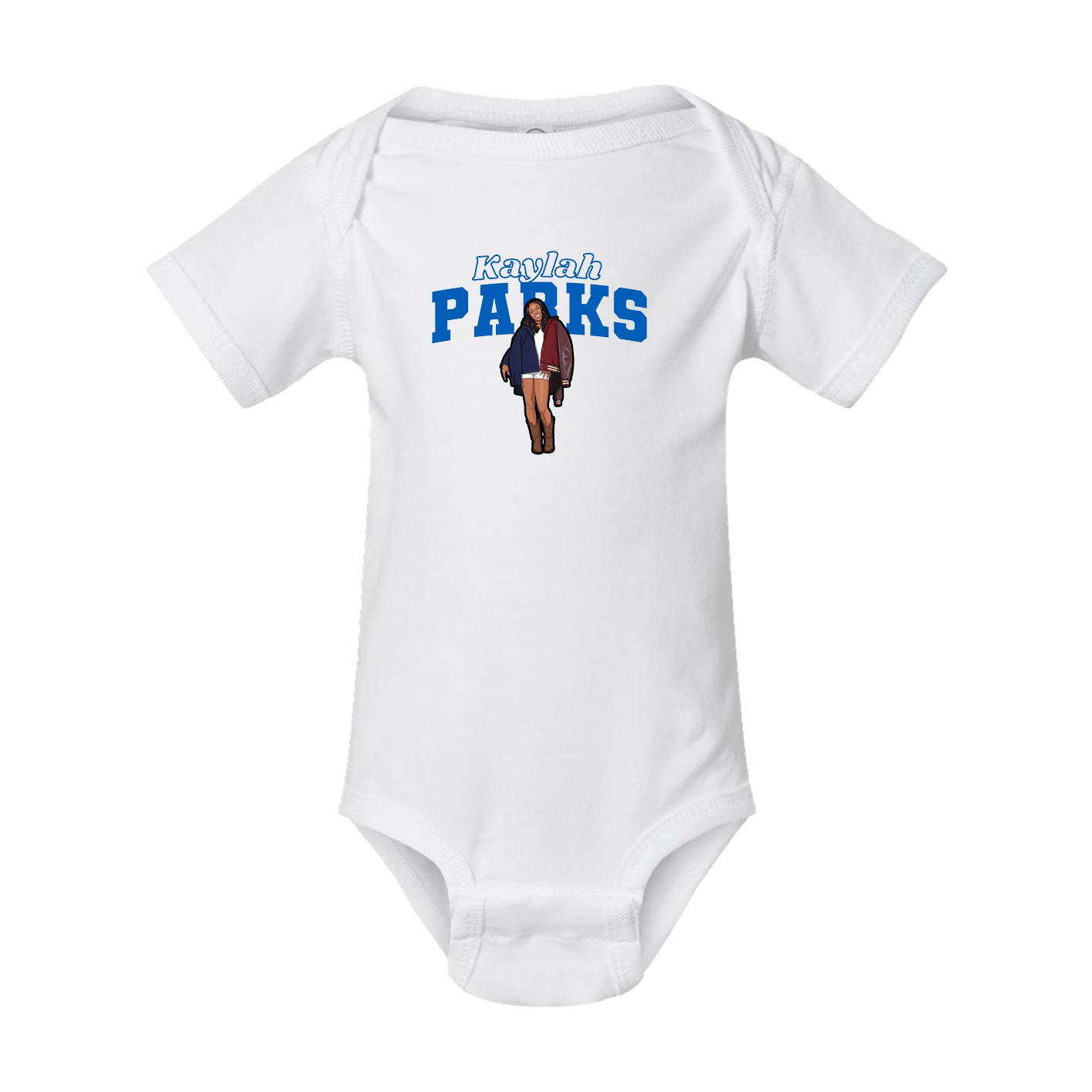 Baby Onesie — Name Arch in White