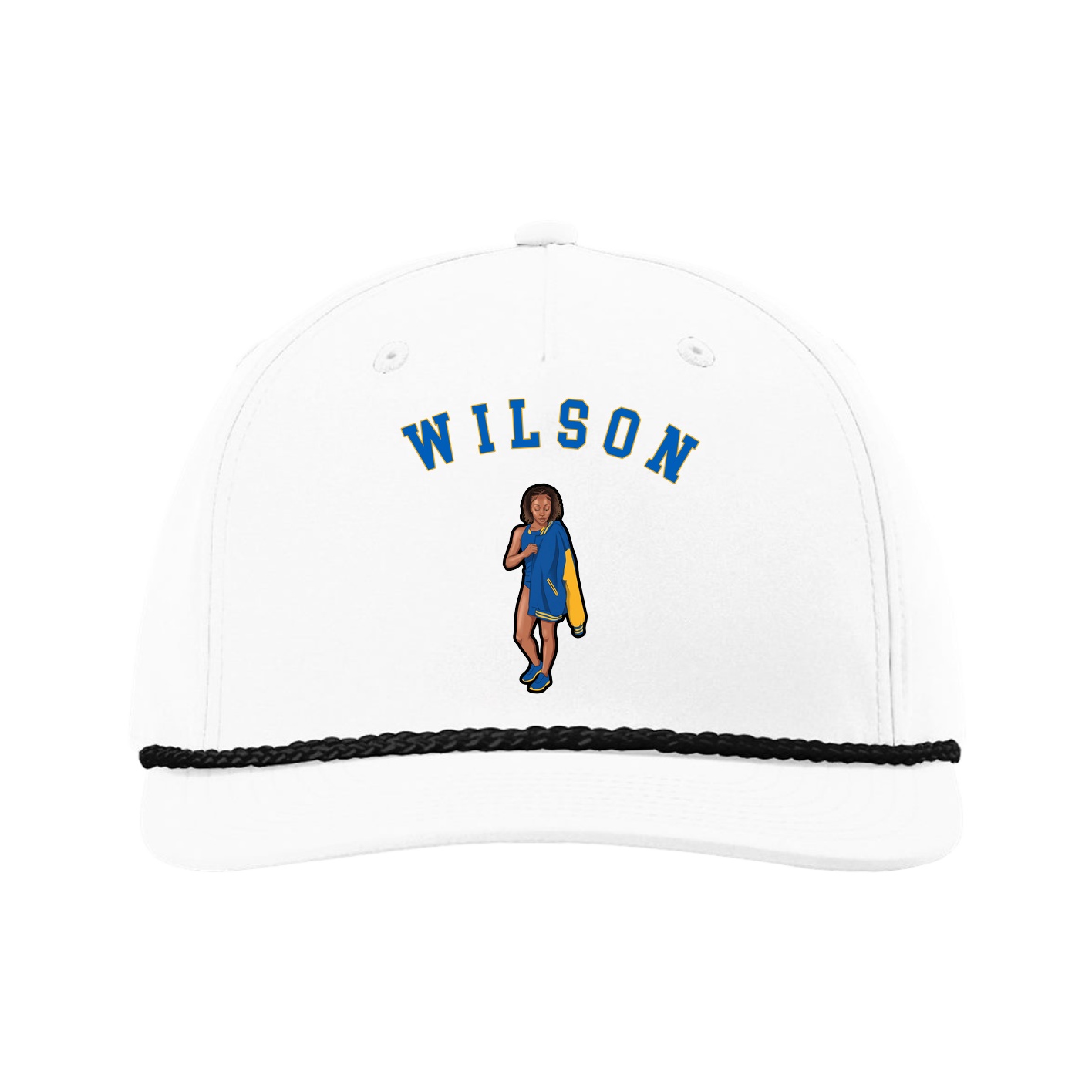 Five-Panel Classic Rope Cap — Shirsey Arch in White