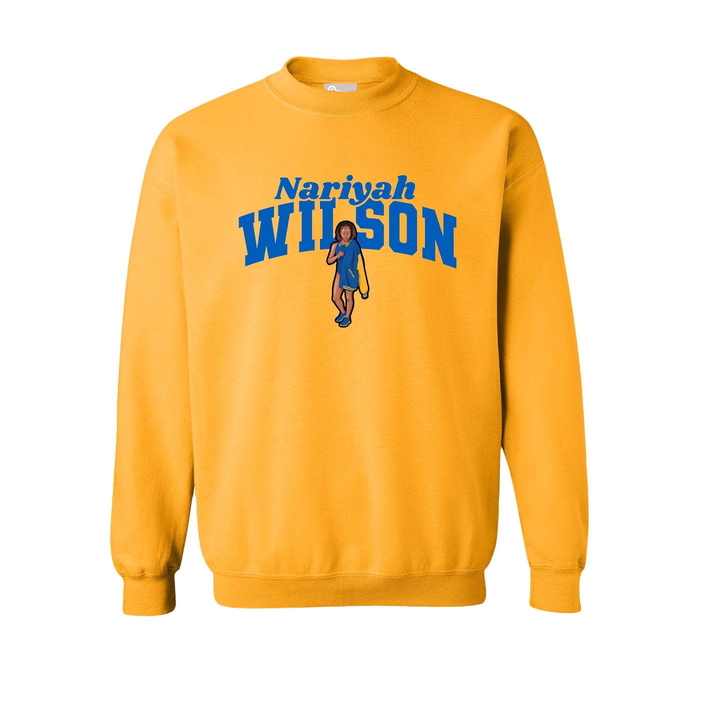 Fleece Crew — Signature Arch in Gold