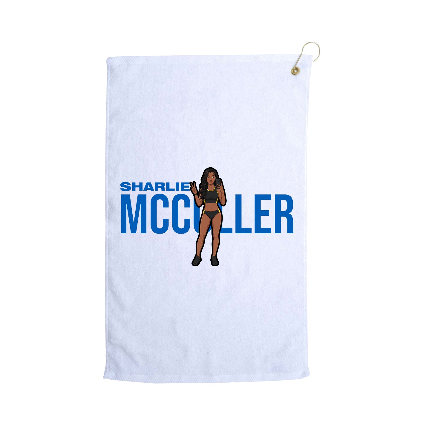 Golf Towel — Player Name in White
