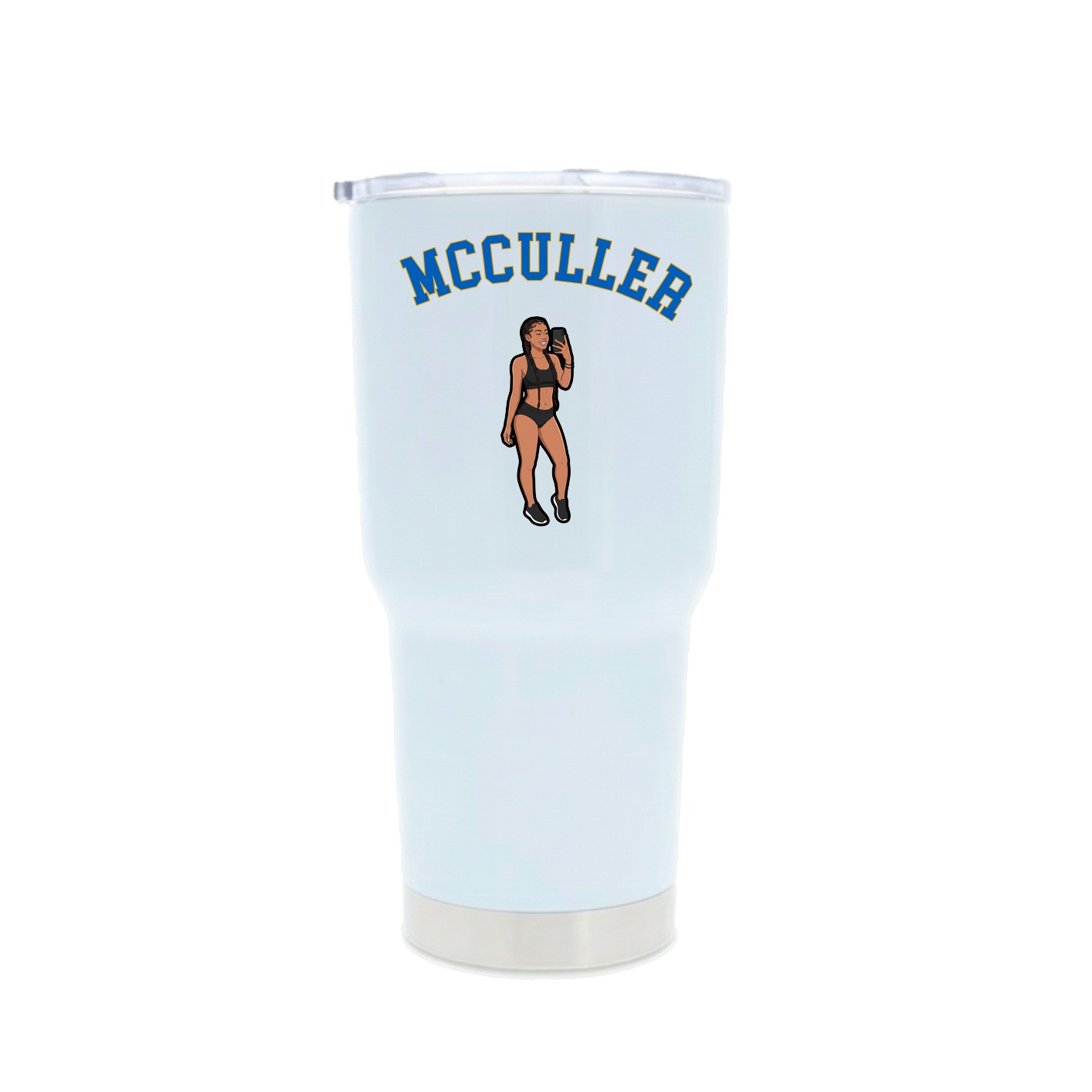 30oz Stainless Steel Tumbler — Shirsey Arch in White