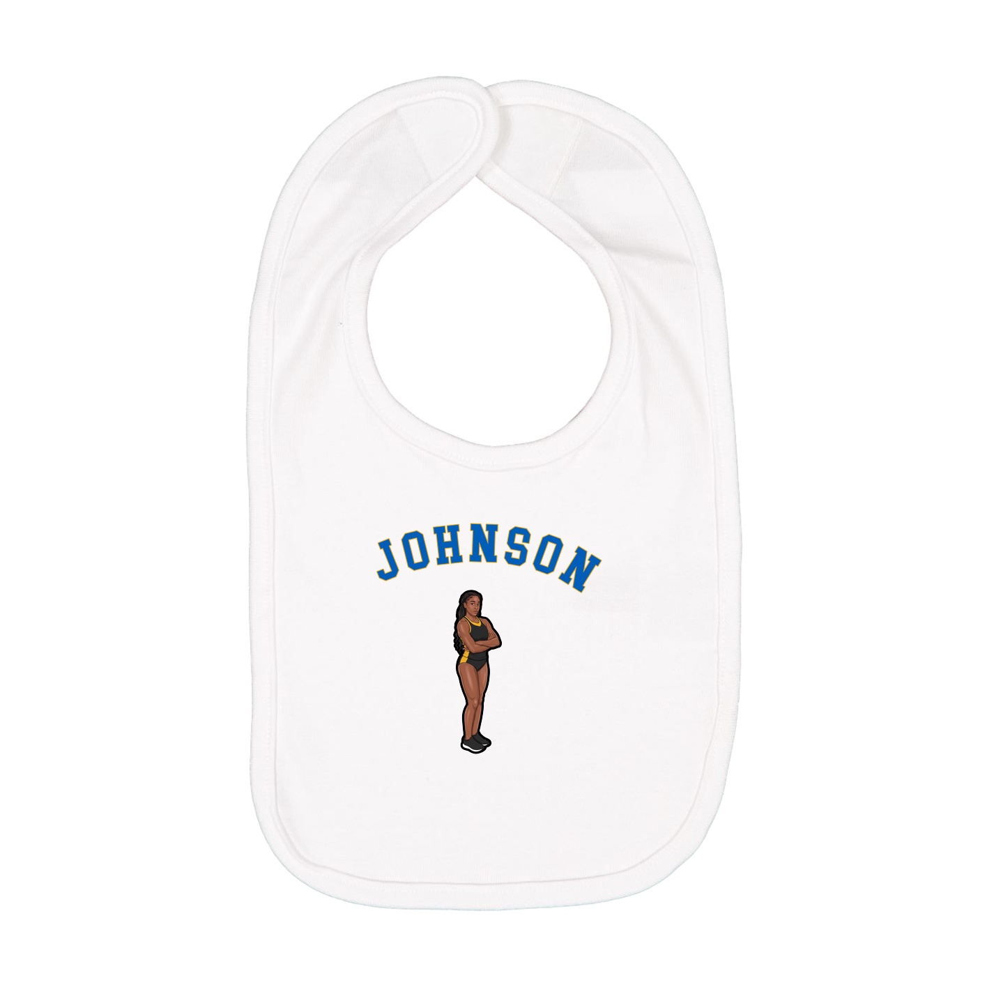 Infant Bib — Shirsey Arch in White