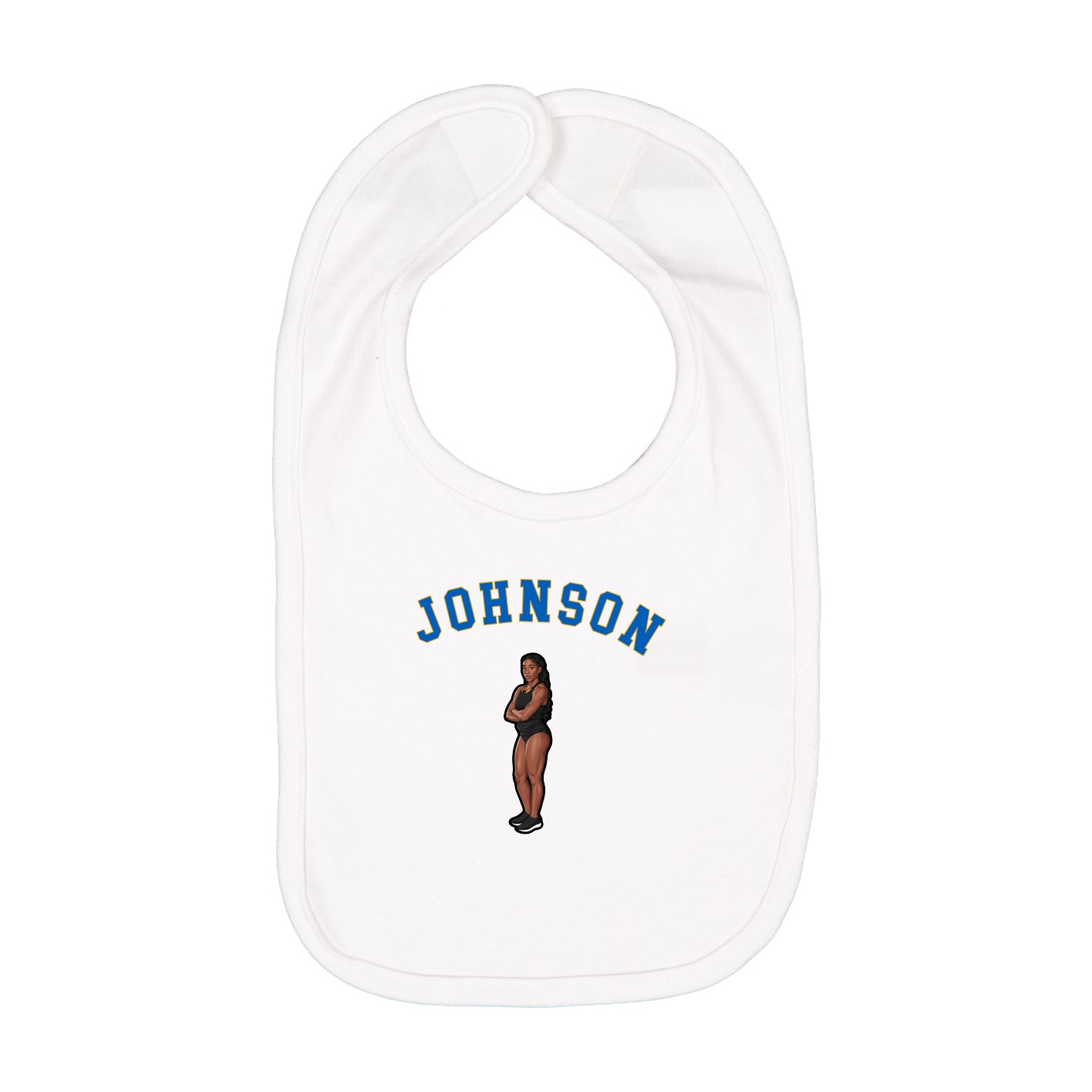 Infant Bib — Shirsey Arch in White
