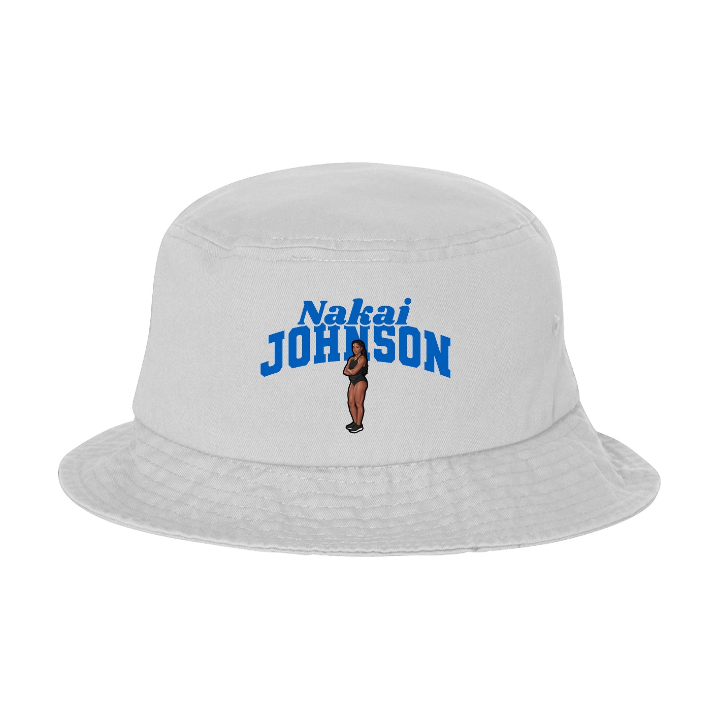 Bucket Cap — Signature Arch in White