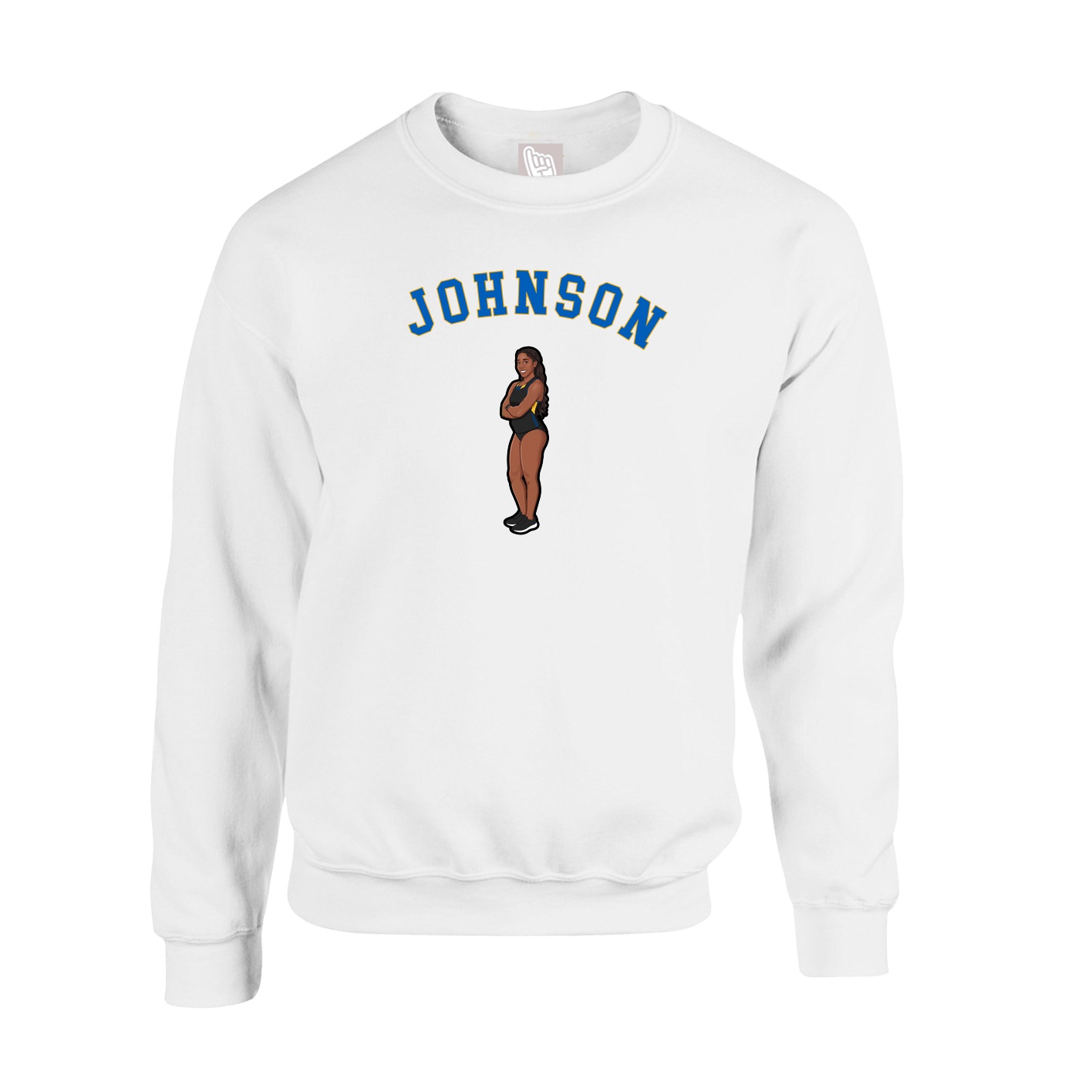 Fleece Crew — Shirsey Arch in White