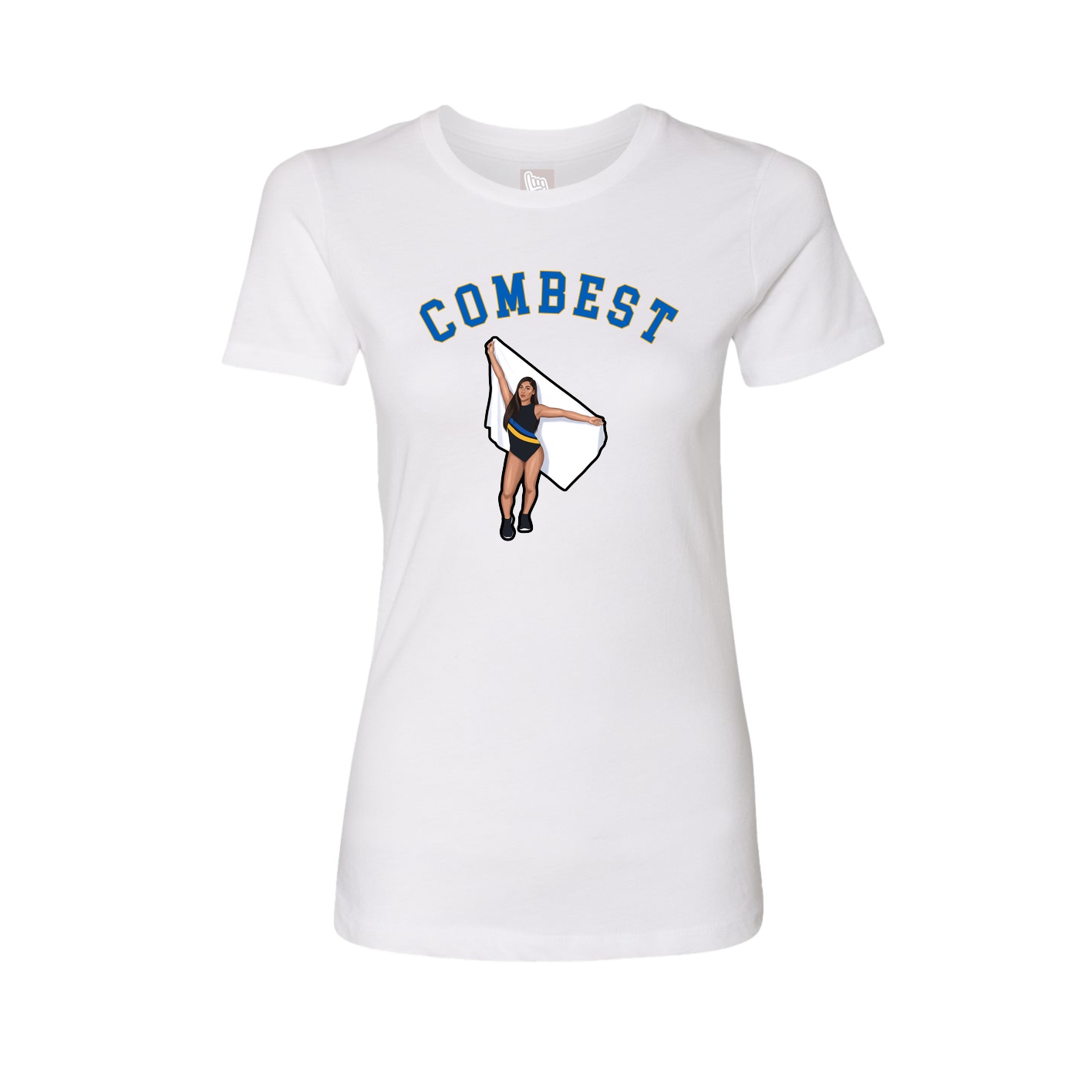 Fitted Women's Tee — Shirsey Arch in White