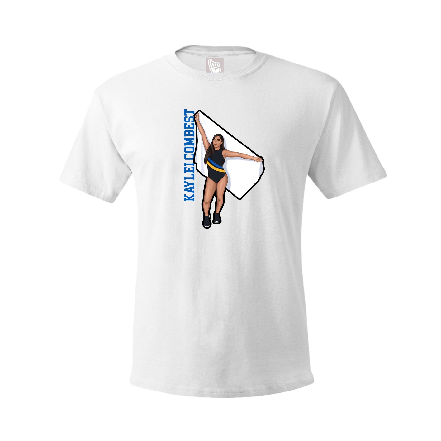 Tee — Name Vertical in White