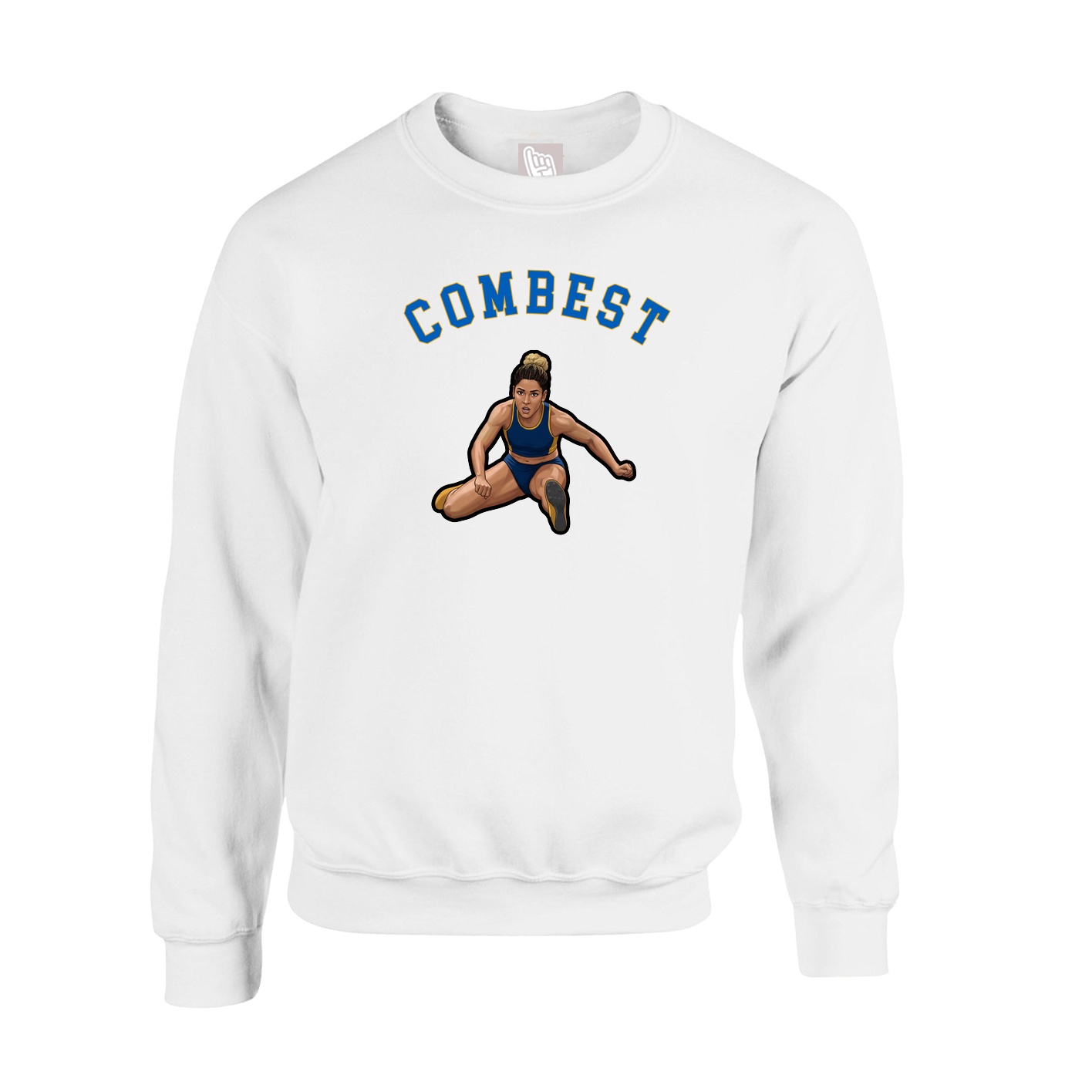 Fleece Crew — Shirsey Arch in White